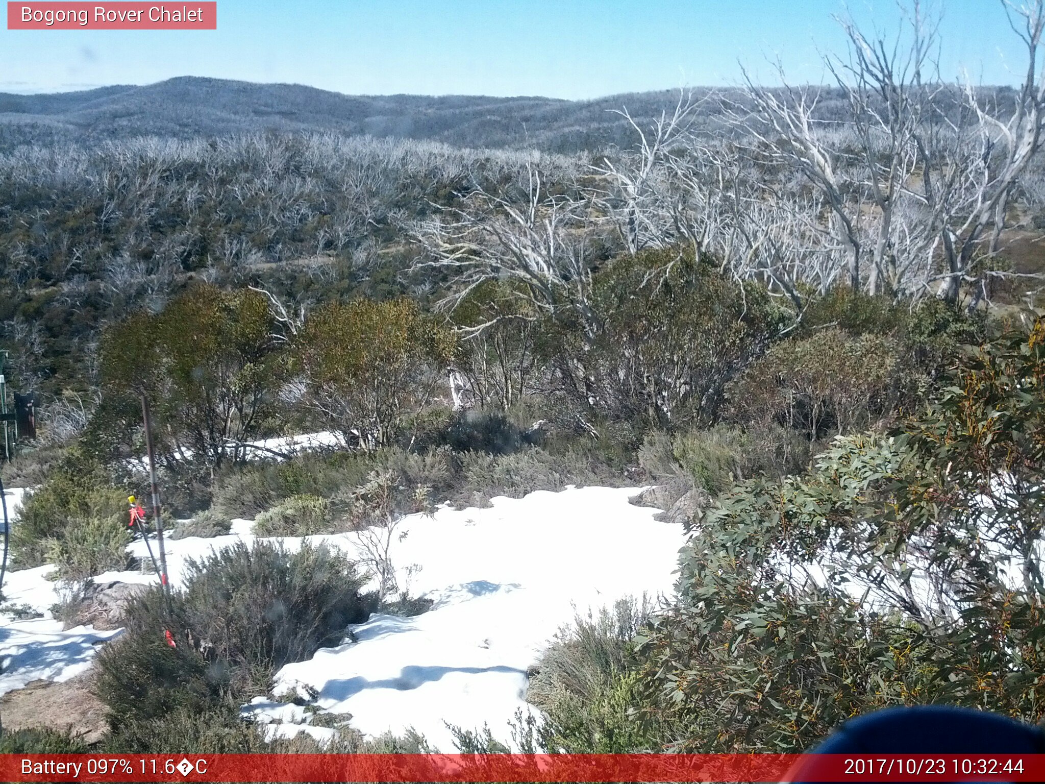 Bogong Web Cam 10:32am Monday 23rd of October 2017