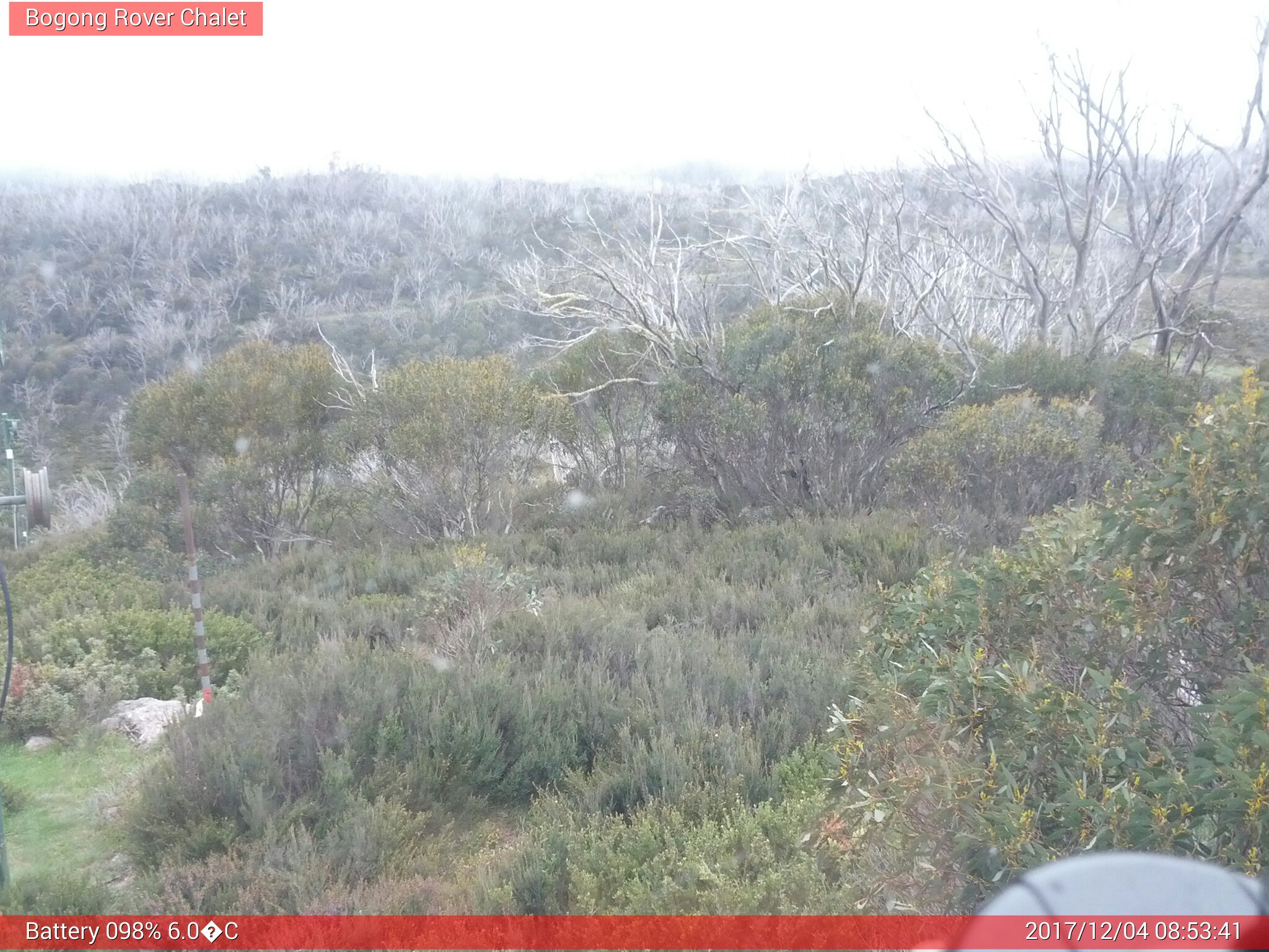 Bogong Web Cam 8:53am Monday 4th of December 2017