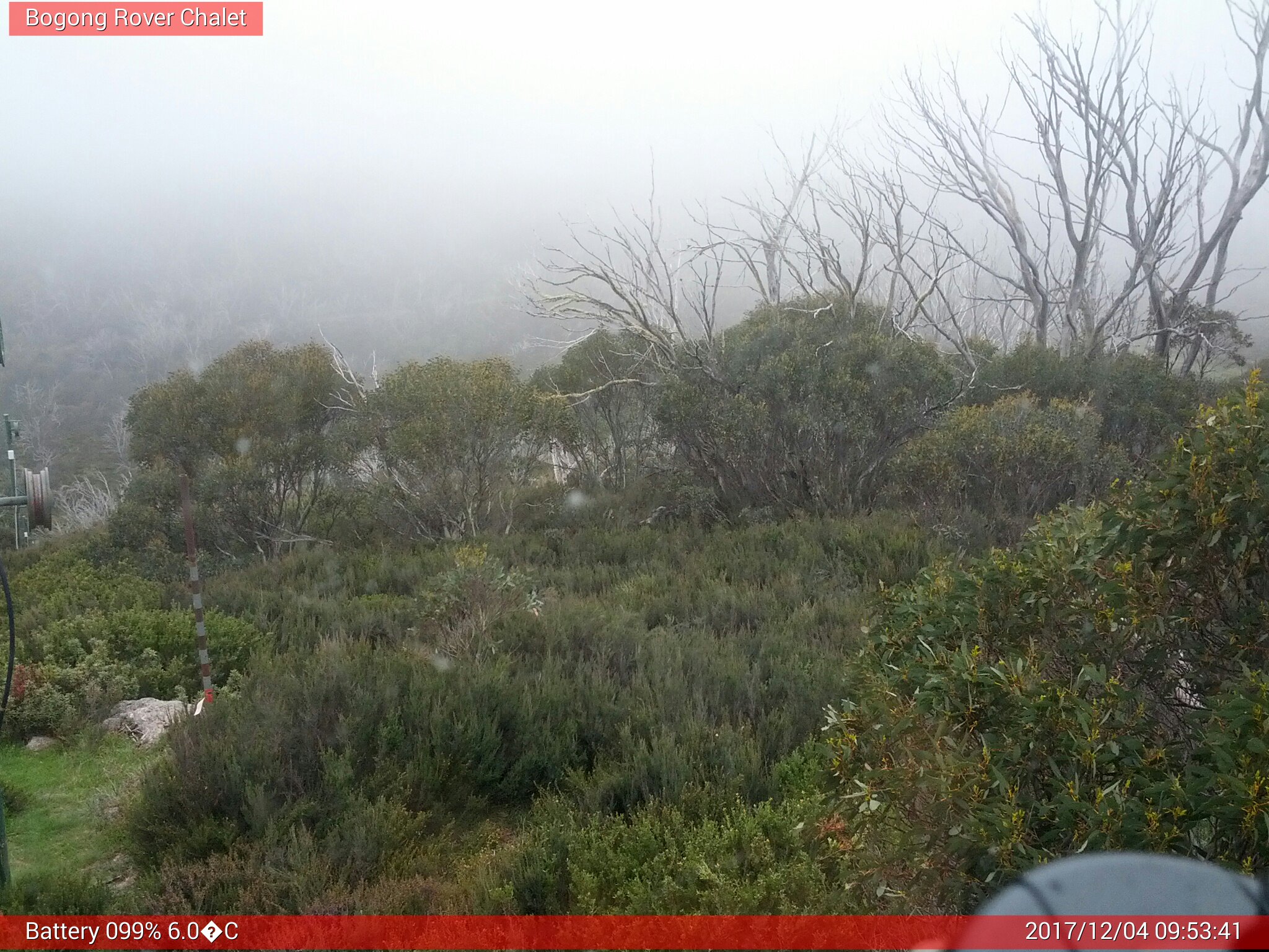 Bogong Web Cam 9:53am Monday 4th of December 2017