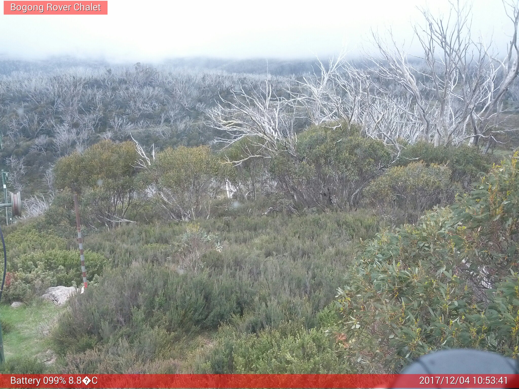 Bogong Web Cam 10:53am Monday 4th of December 2017