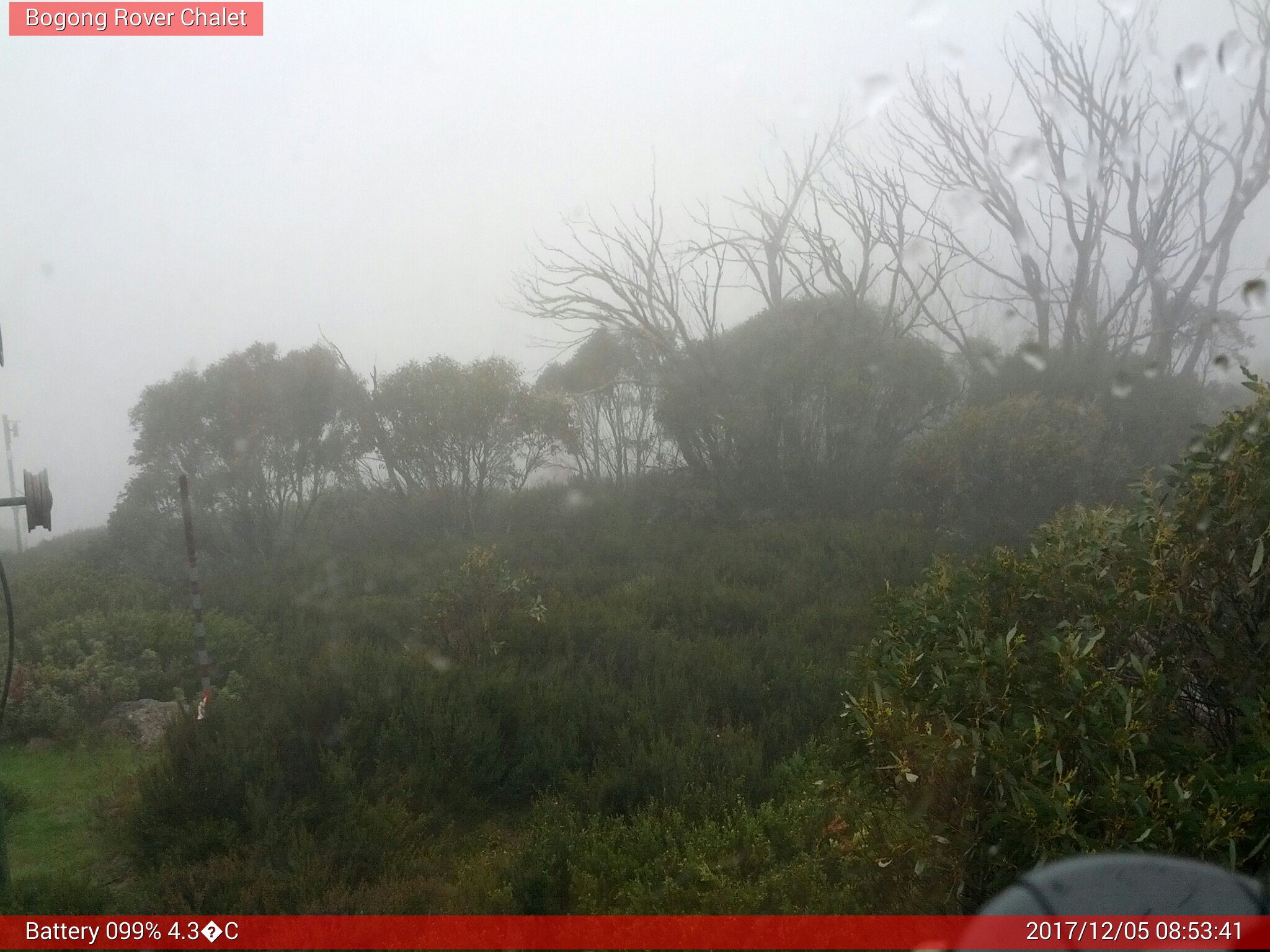 Bogong Web Cam 8:53am Tuesday 5th of December 2017