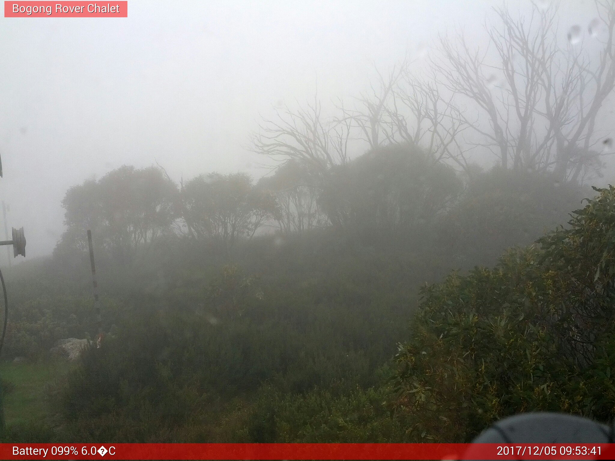 Bogong Web Cam 9:53am Tuesday 5th of December 2017