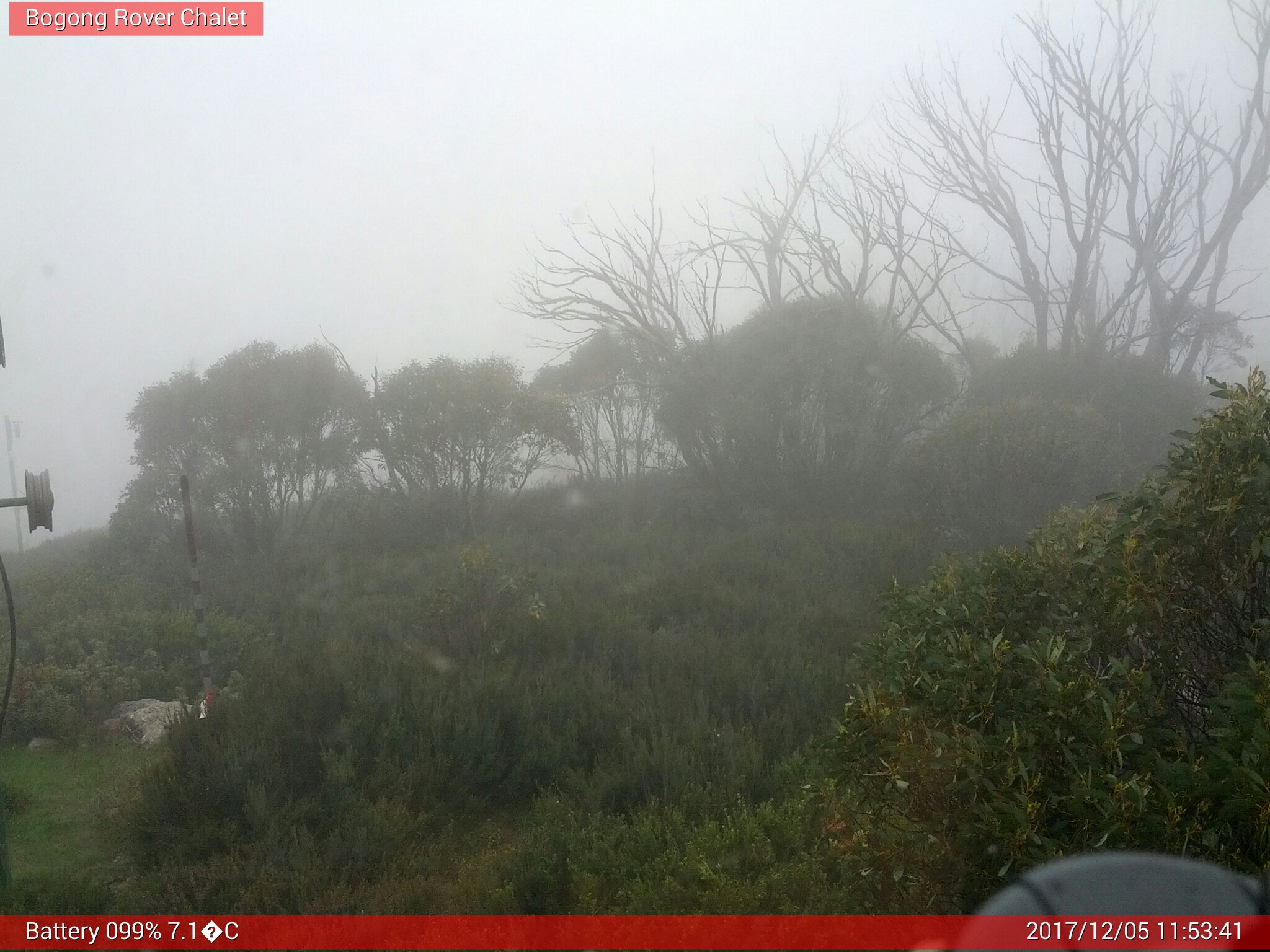 Bogong Web Cam 11:53am Tuesday 5th of December 2017