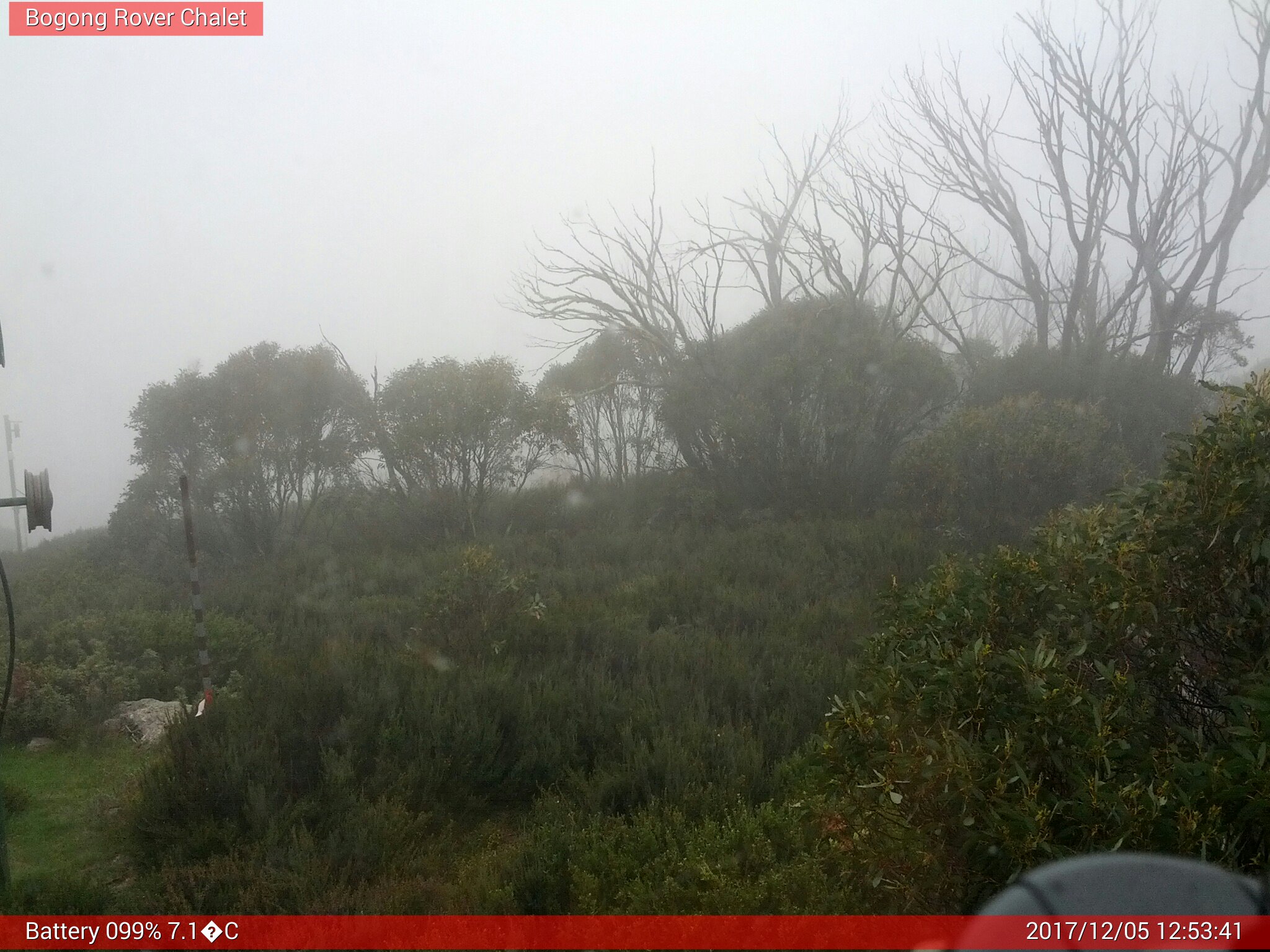 Bogong Web Cam 12:53pm Tuesday 5th of December 2017