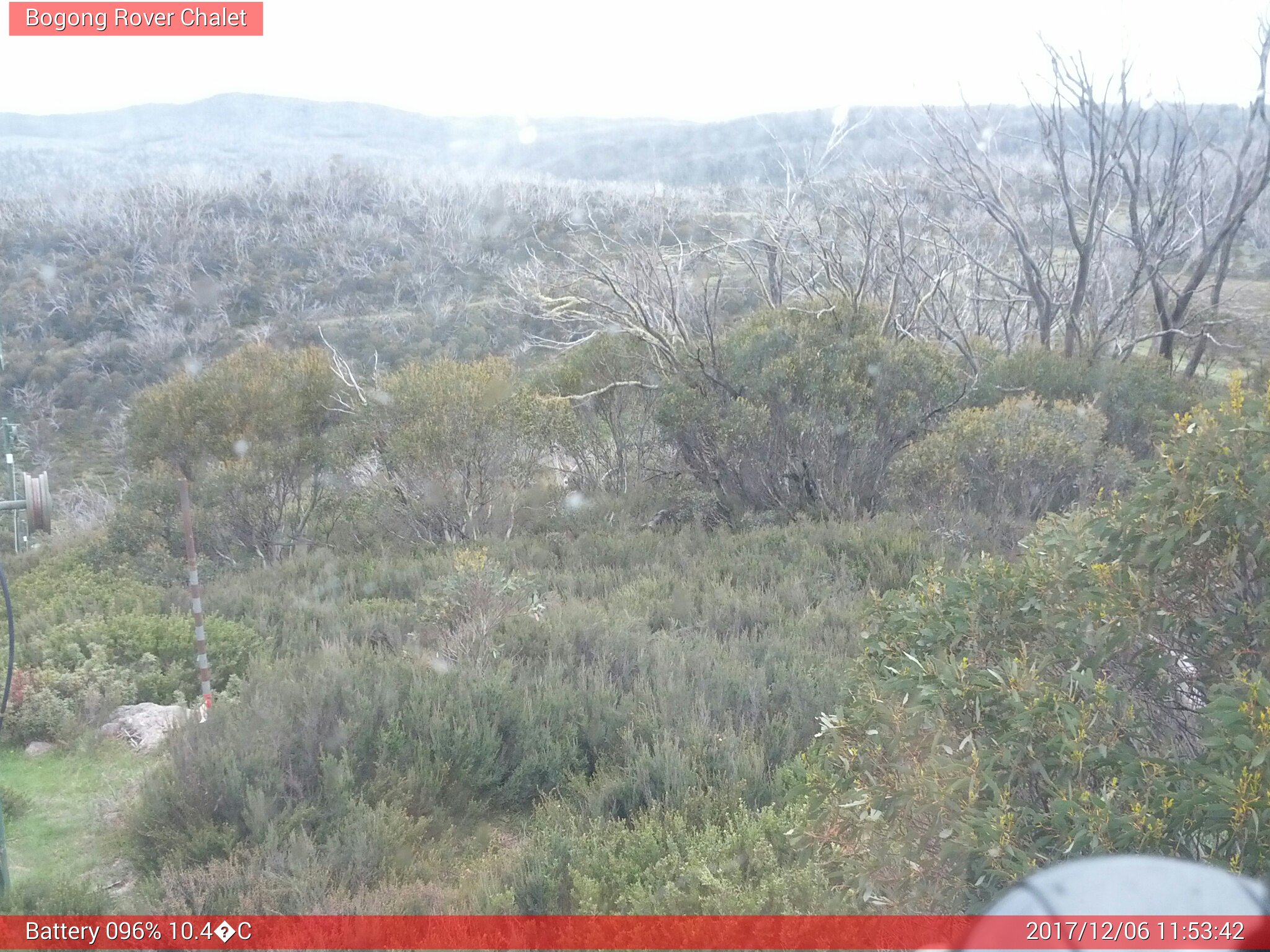 Bogong Web Cam 11:53am Wednesday 6th of December 2017