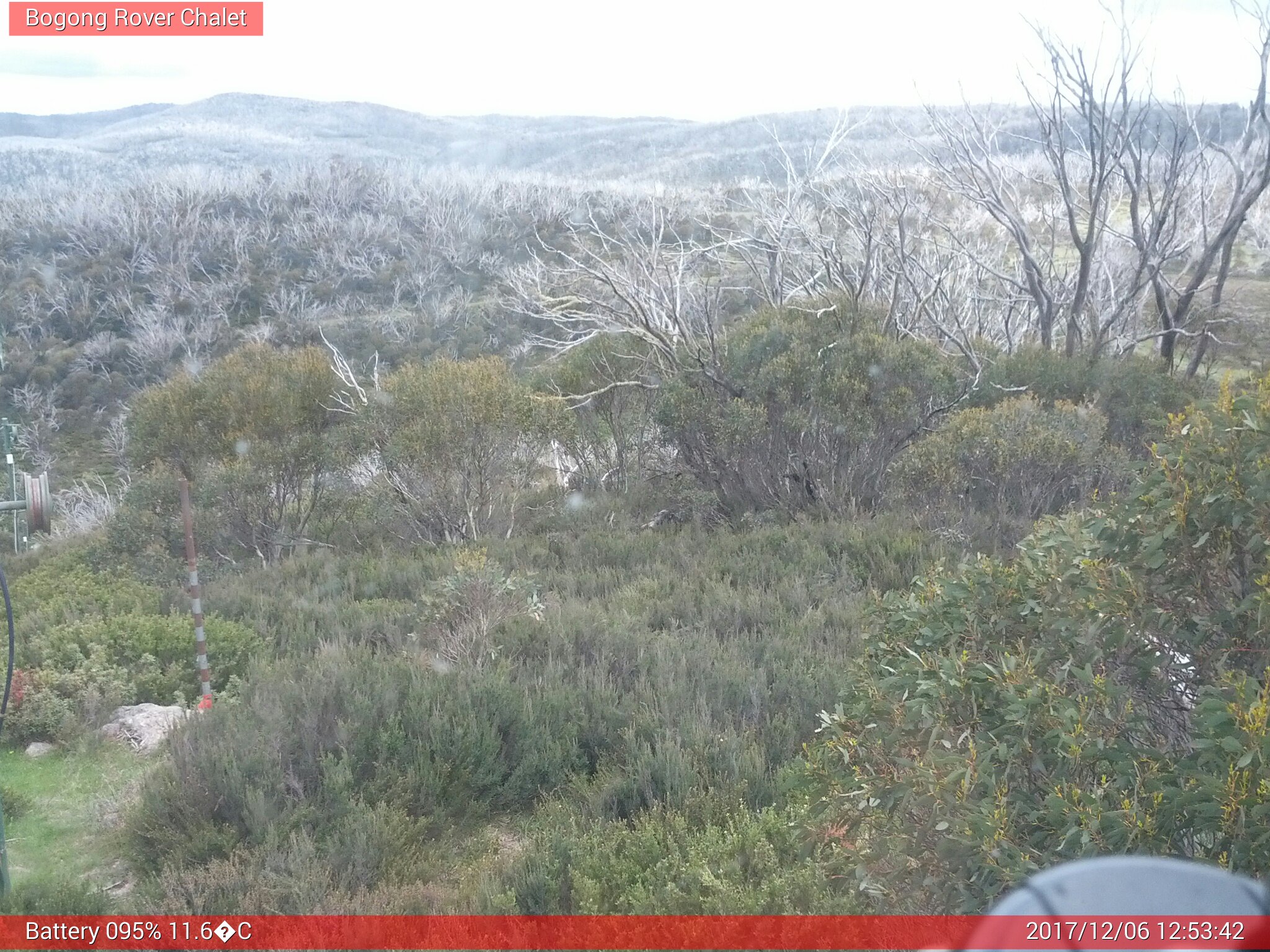 Bogong Web Cam 12:53pm Wednesday 6th of December 2017