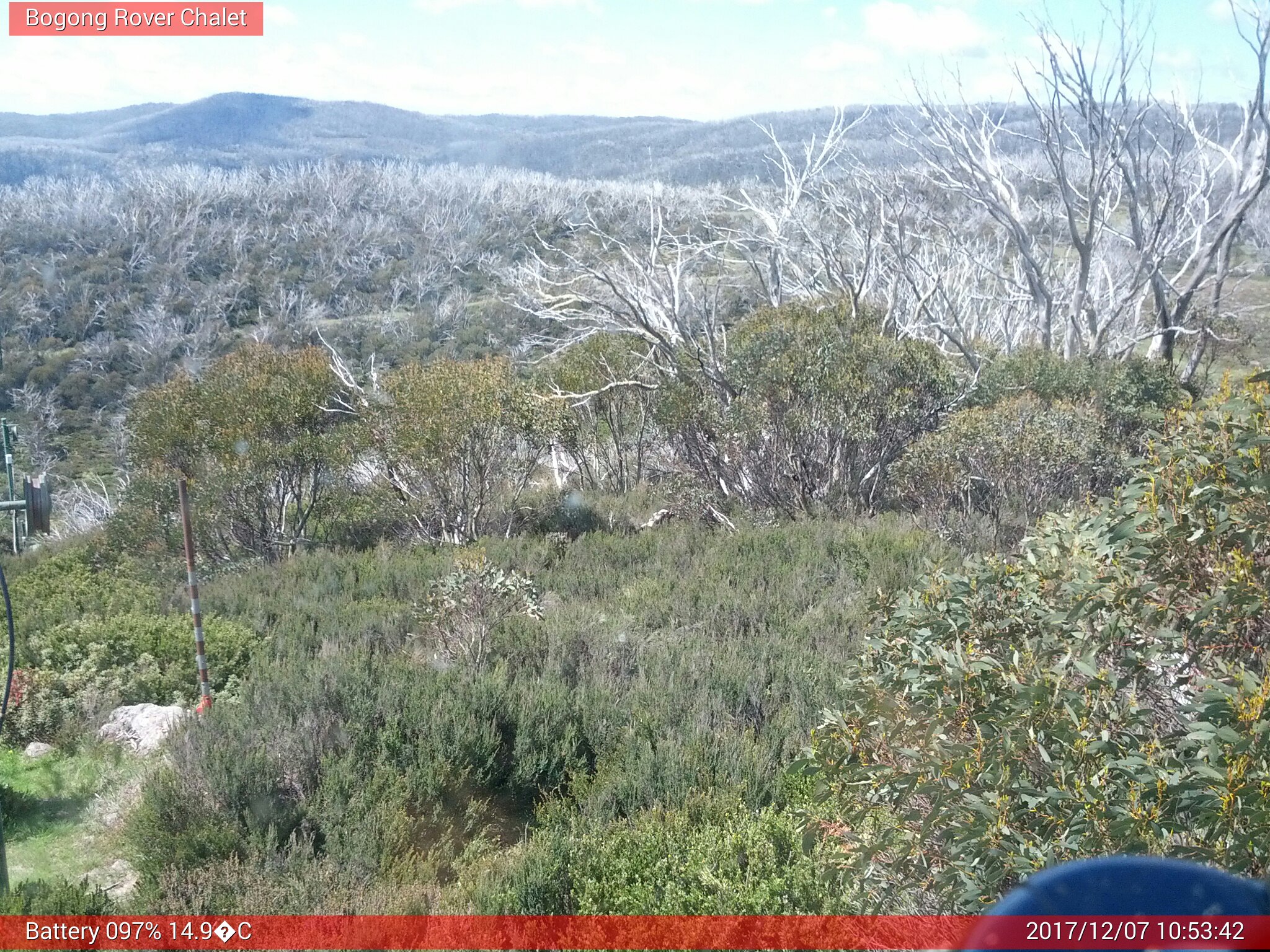 Bogong Web Cam 10:53am Thursday 7th of December 2017