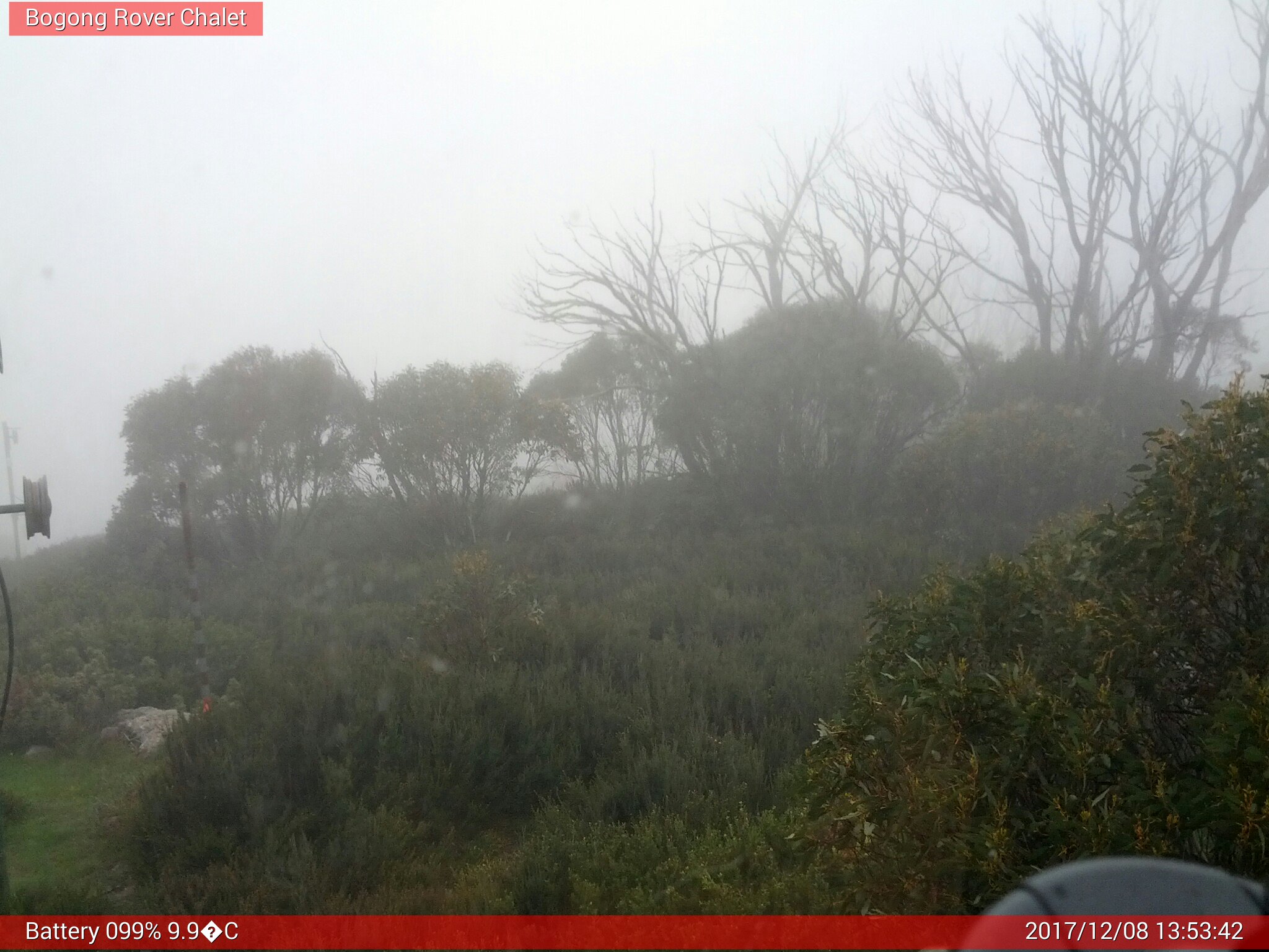 Bogong Web Cam 1:53pm Friday 8th of December 2017