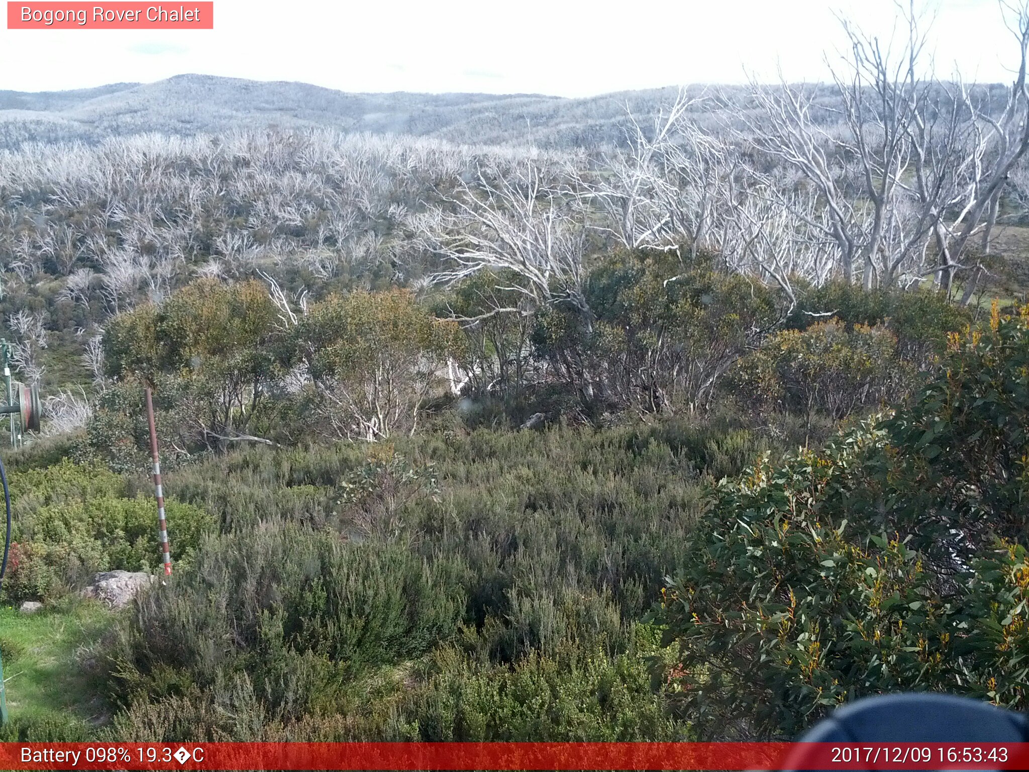 Bogong Web Cam 4:53pm Saturday 9th of December 2017