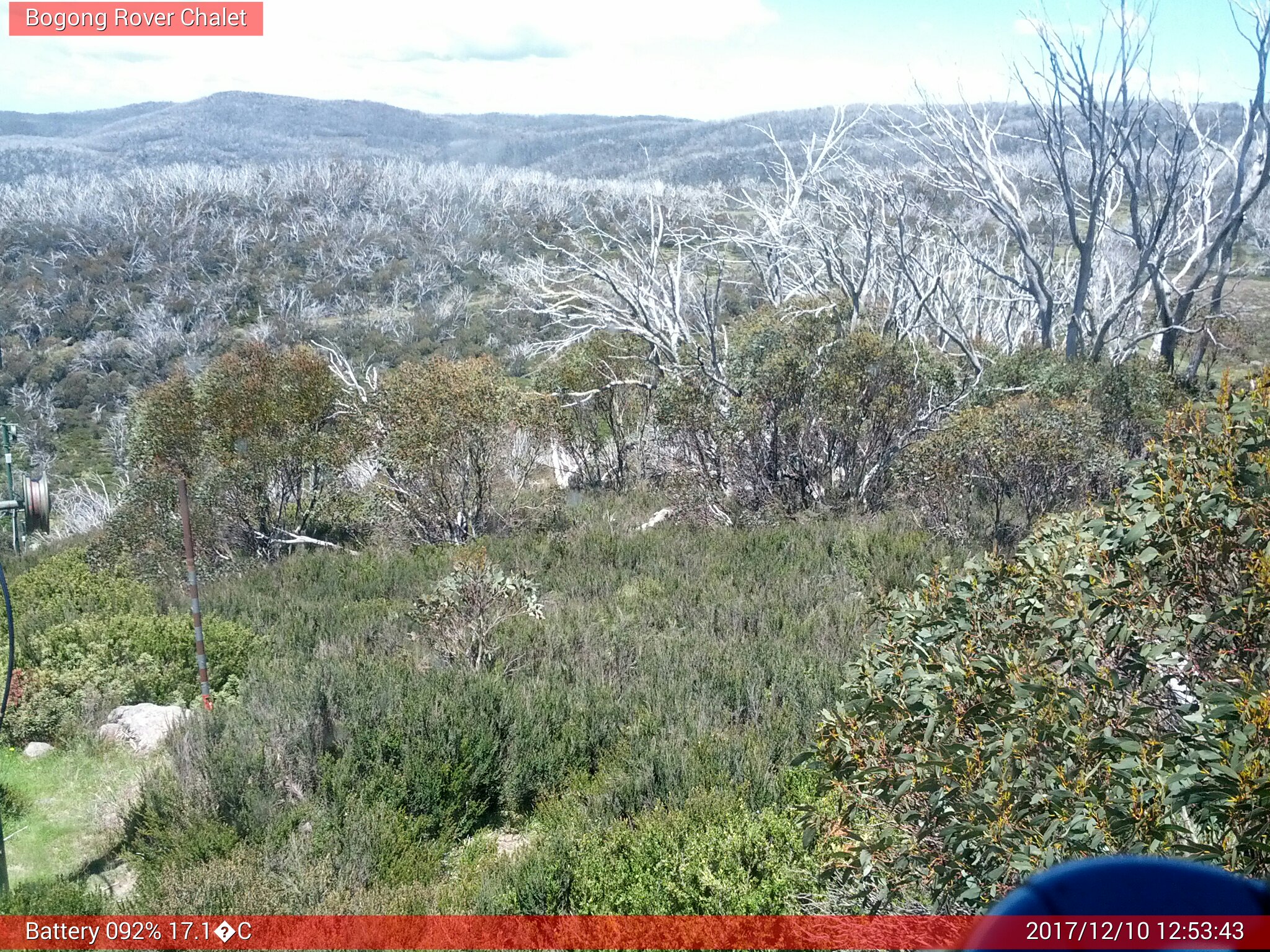 Bogong Web Cam 12:53pm Sunday 10th of December 2017