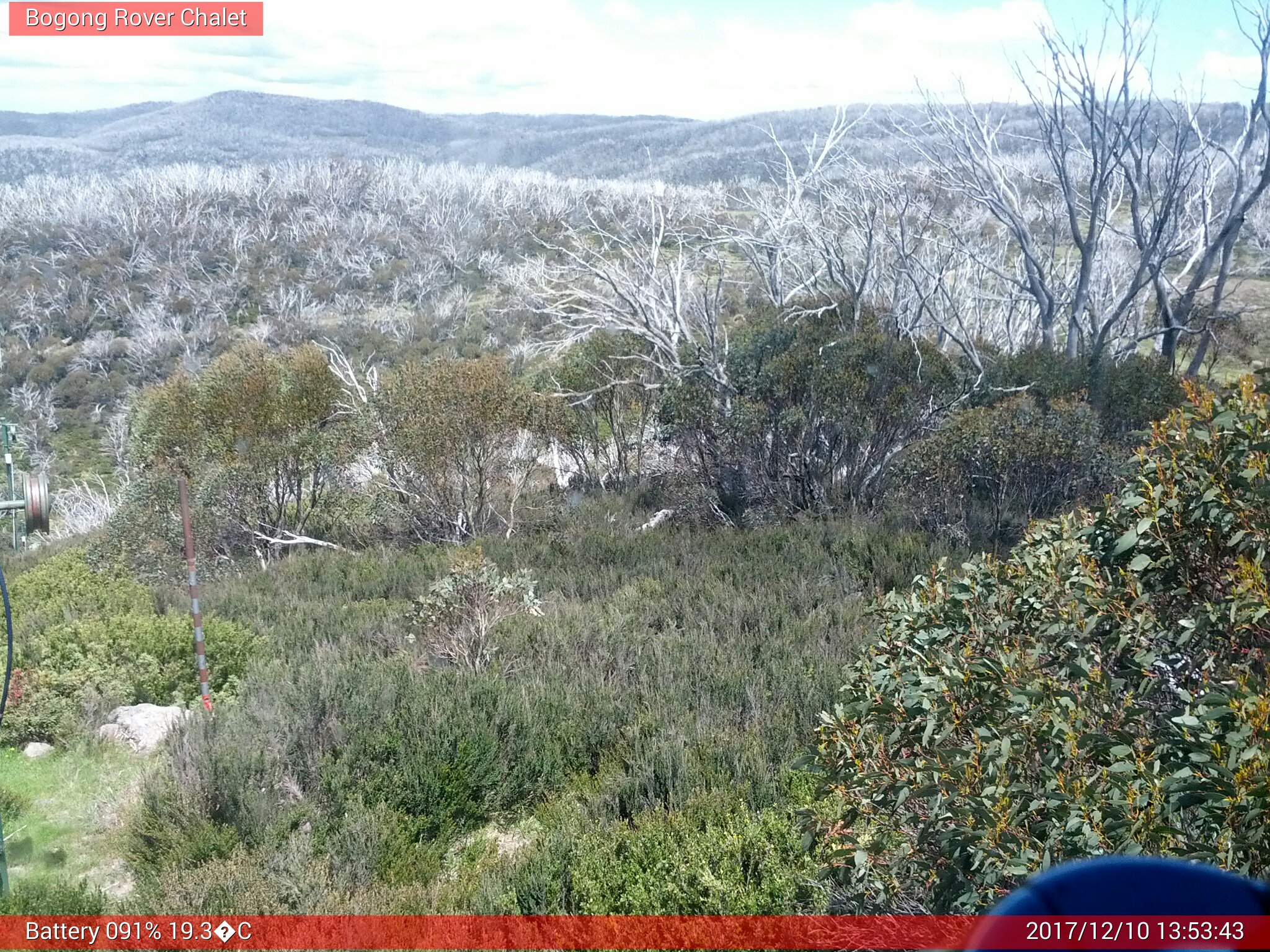 Bogong Web Cam 1:53pm Sunday 10th of December 2017