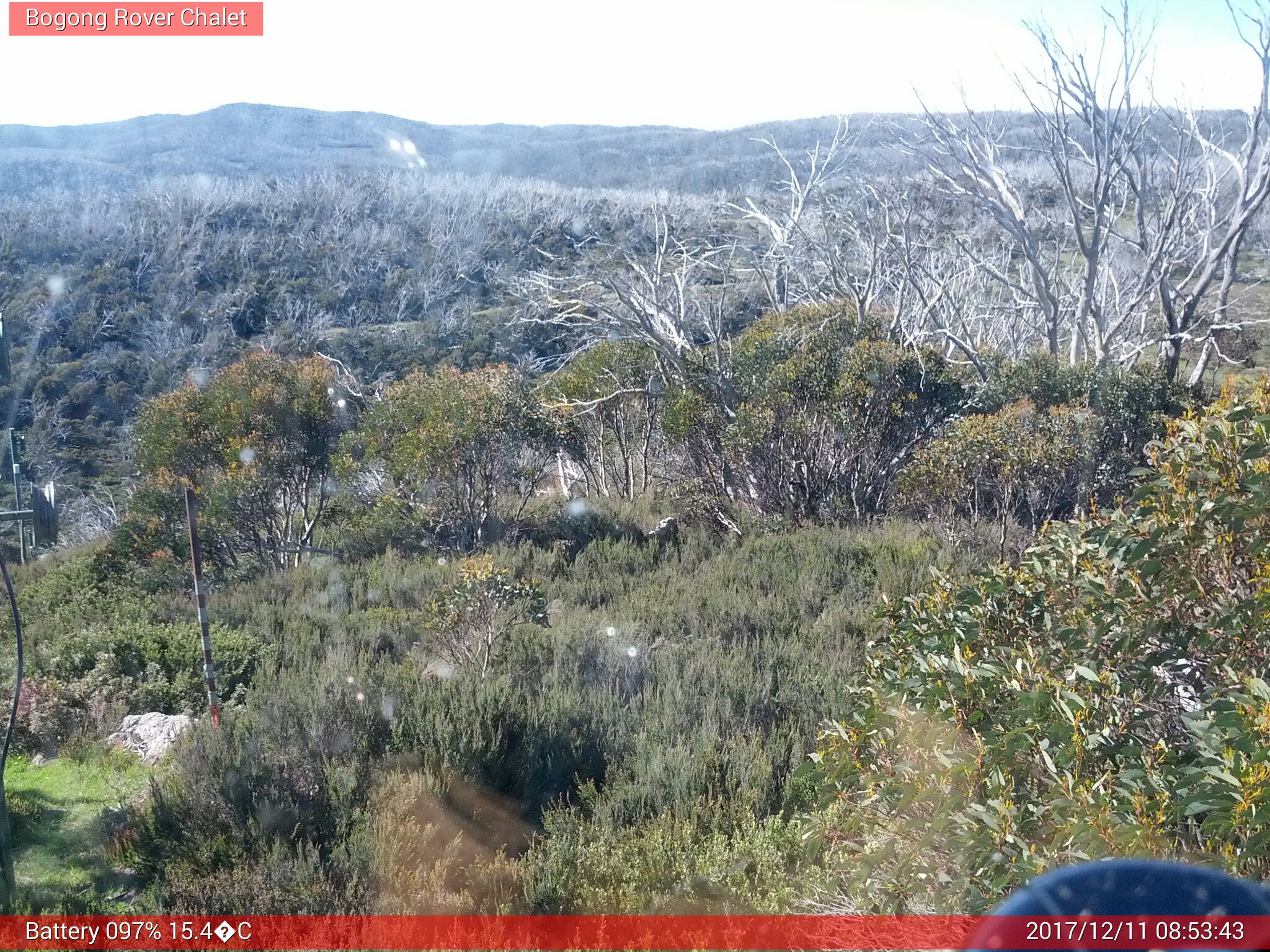 Bogong Web Cam 8:53am Monday 11th of December 2017