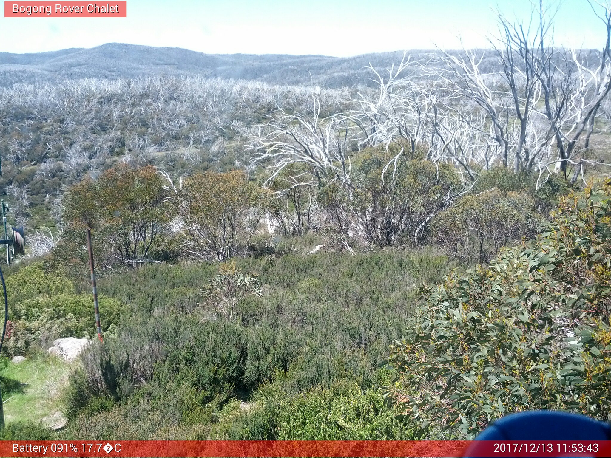 Bogong Web Cam 11:53am Wednesday 13th of December 2017