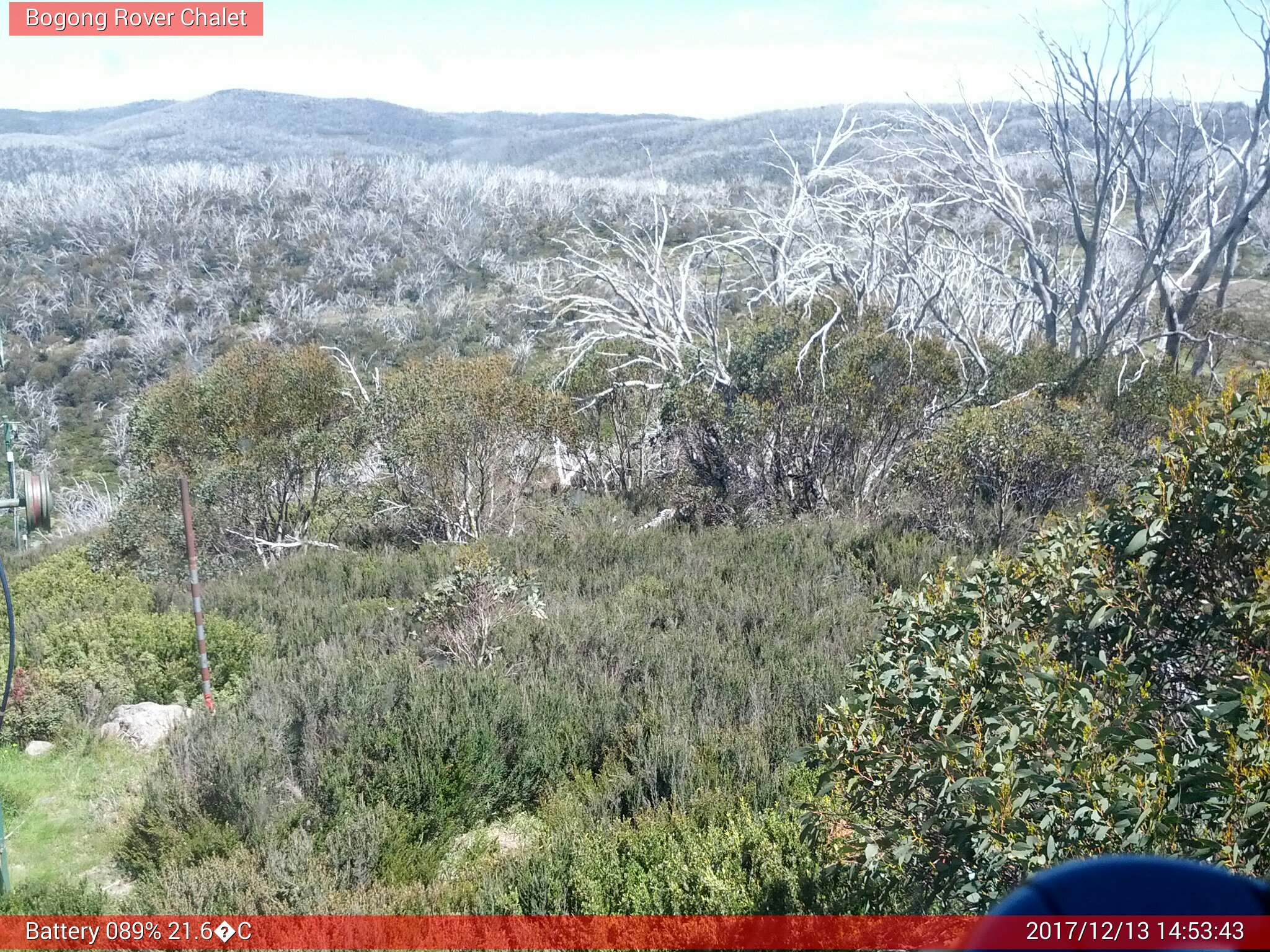 Bogong Web Cam 2:53pm Wednesday 13th of December 2017