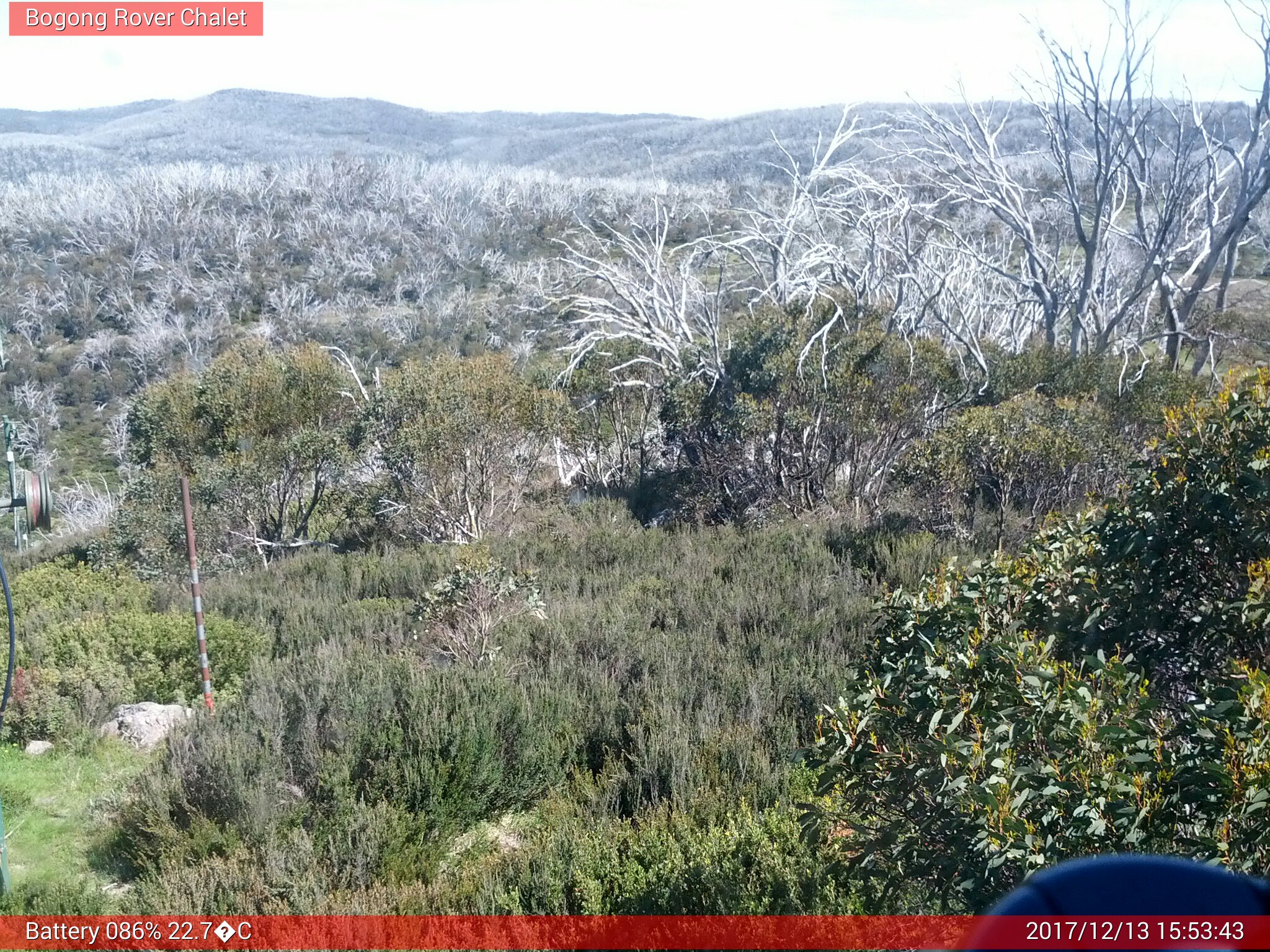 Bogong Web Cam 3:53pm Wednesday 13th of December 2017