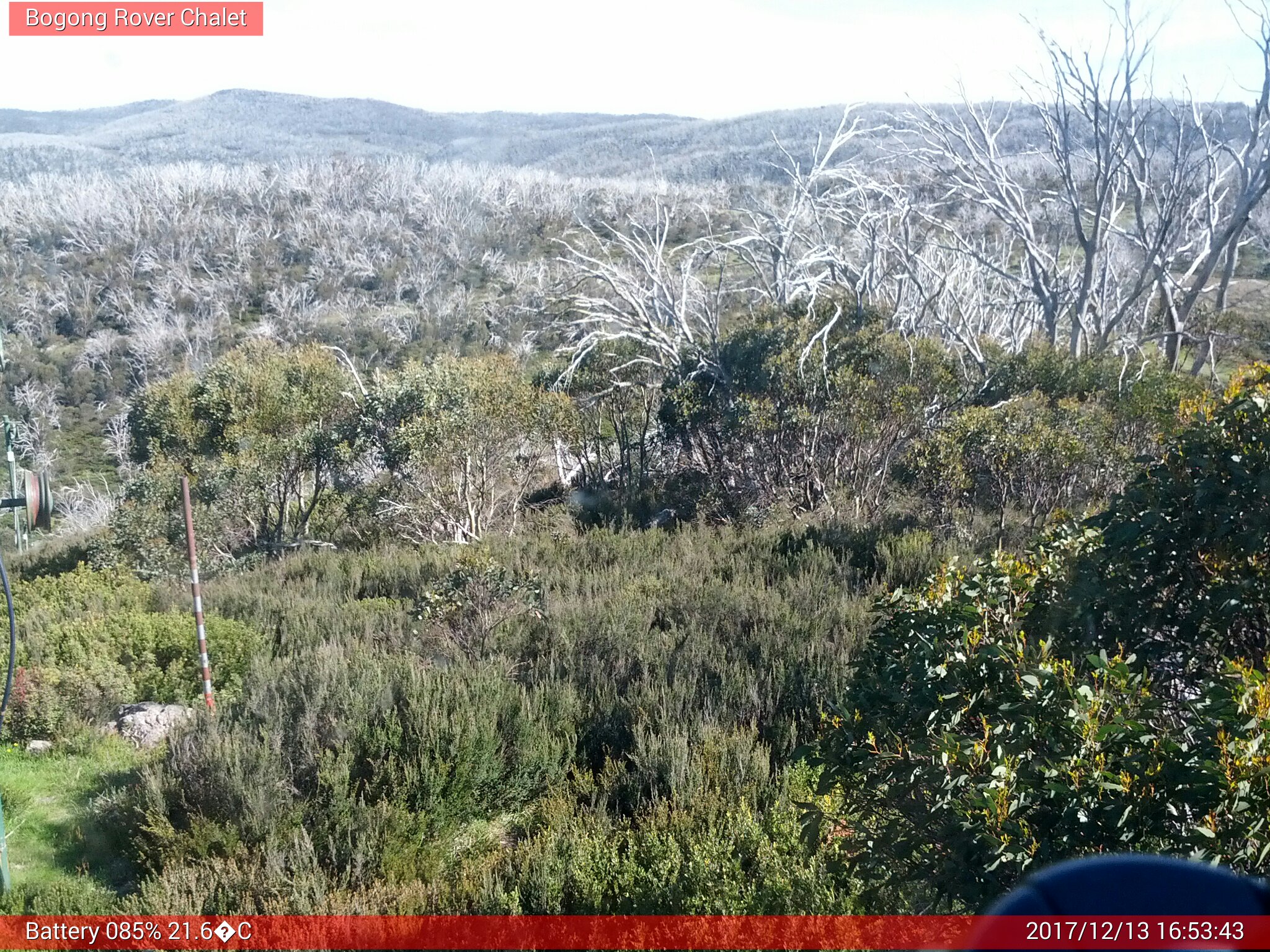 Bogong Web Cam 4:53pm Wednesday 13th of December 2017