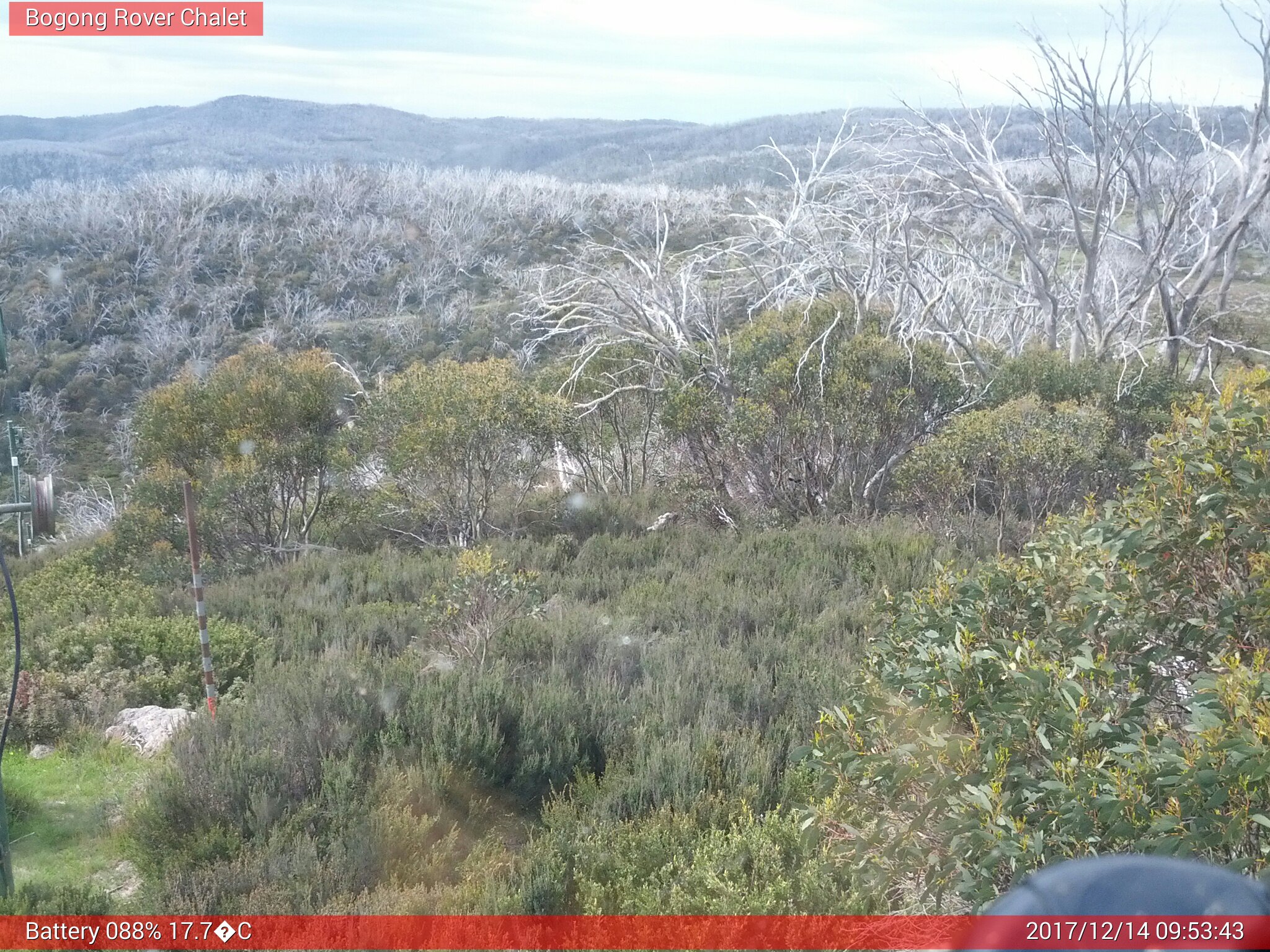 Bogong Web Cam 9:53am Thursday 14th of December 2017