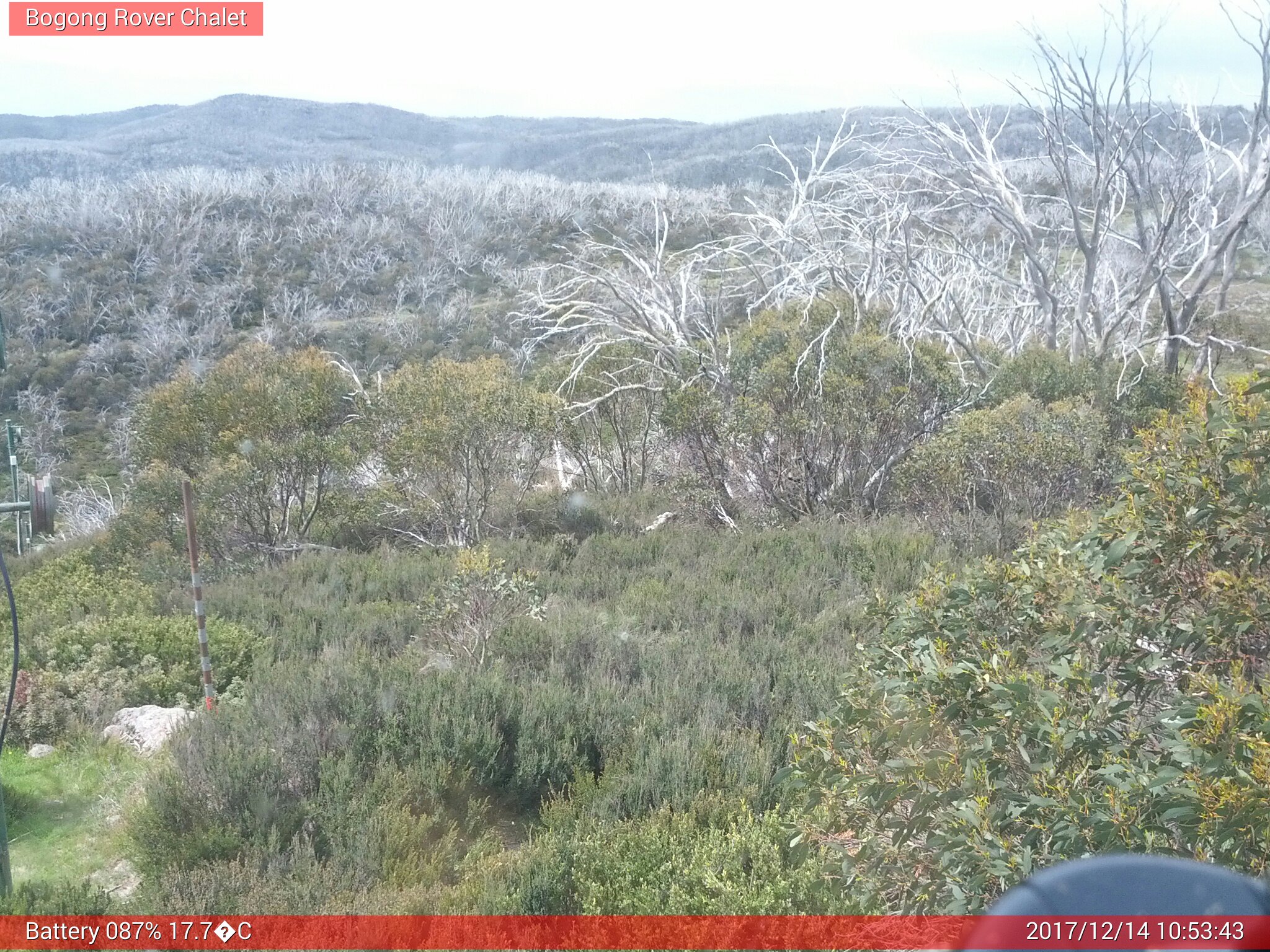 Bogong Web Cam 10:53am Thursday 14th of December 2017