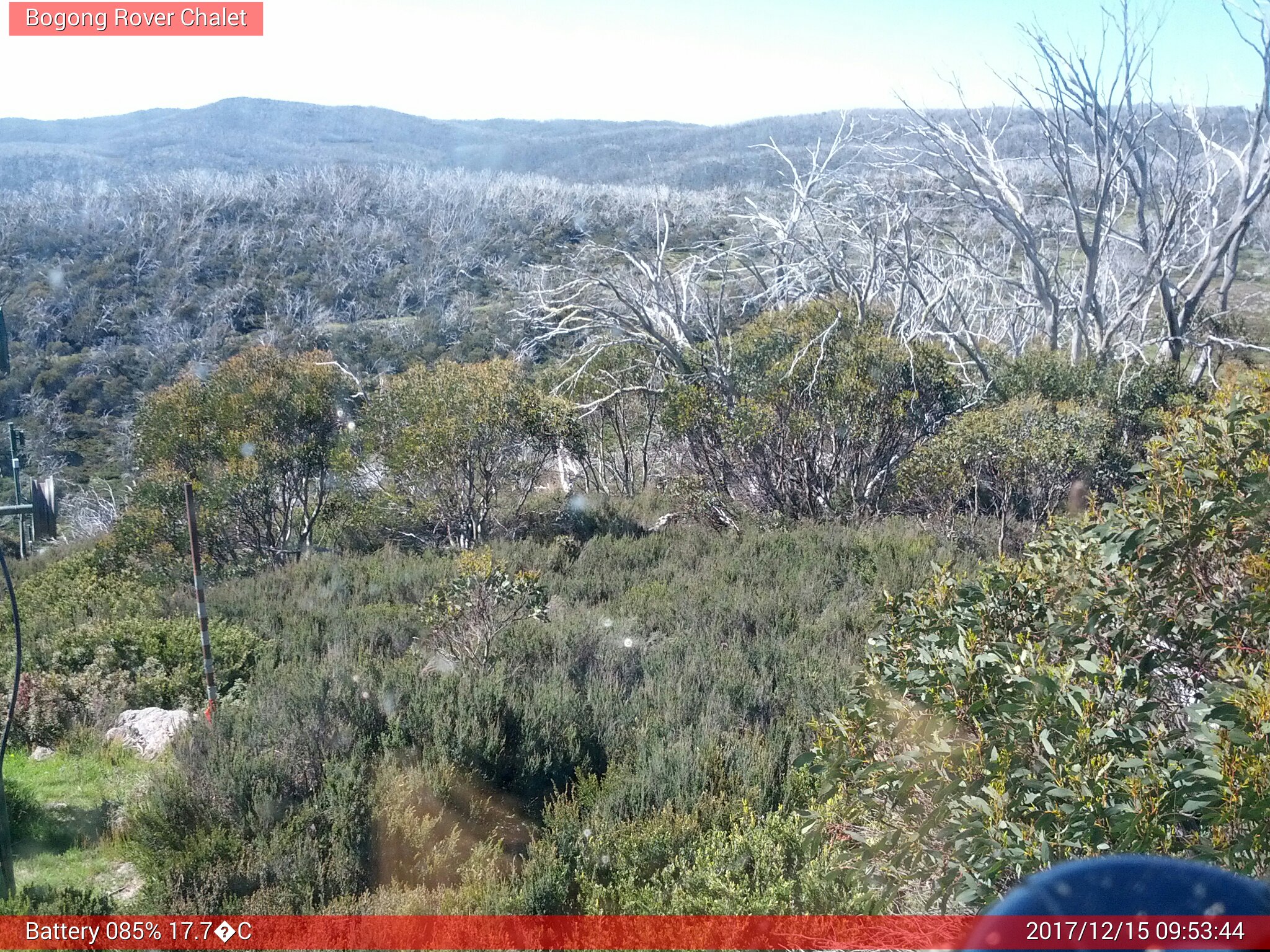 Bogong Web Cam 9:53am Friday 15th of December 2017