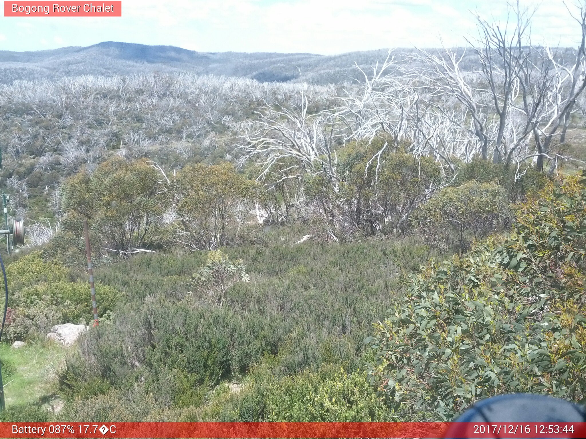 Bogong Web Cam 12:53pm Saturday 16th of December 2017