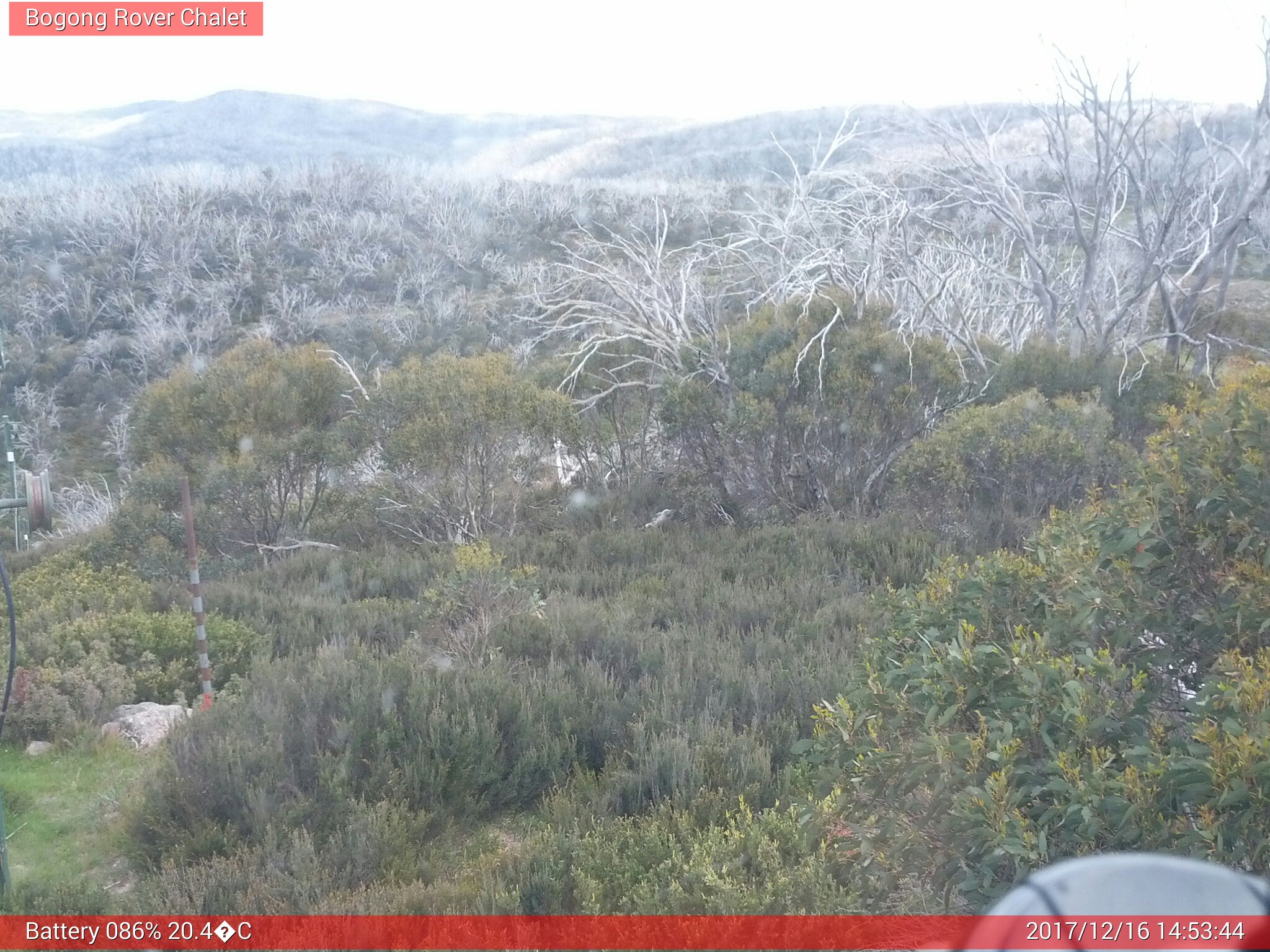 Bogong Web Cam 2:53pm Saturday 16th of December 2017