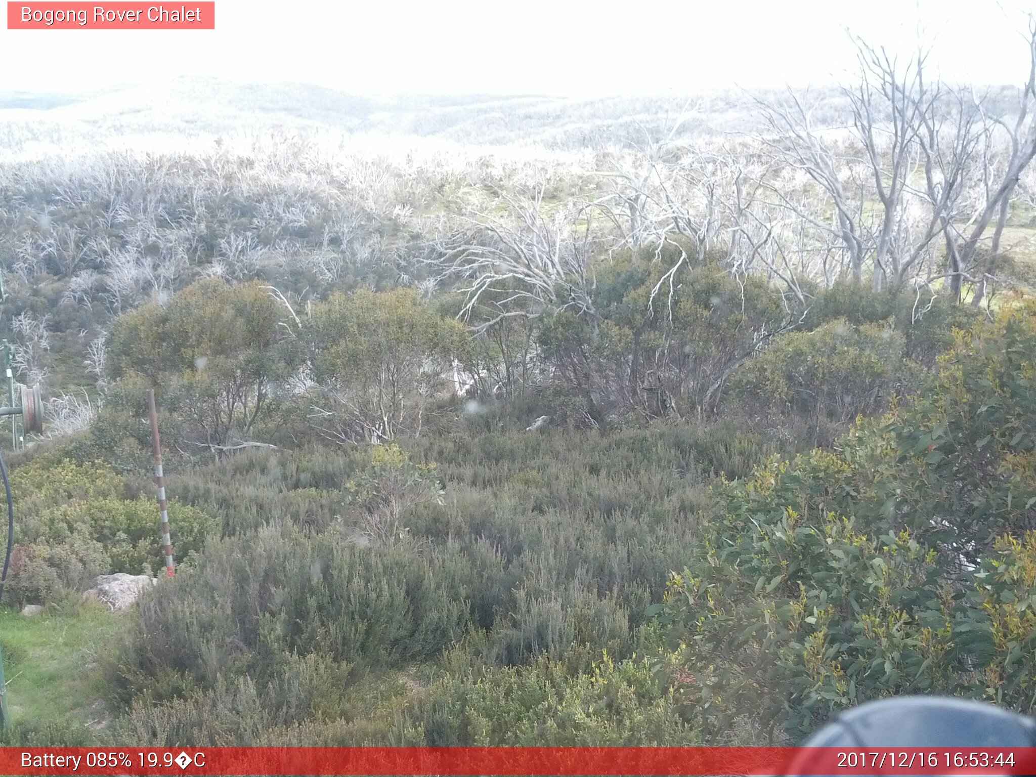 Bogong Web Cam 4:53pm Saturday 16th of December 2017