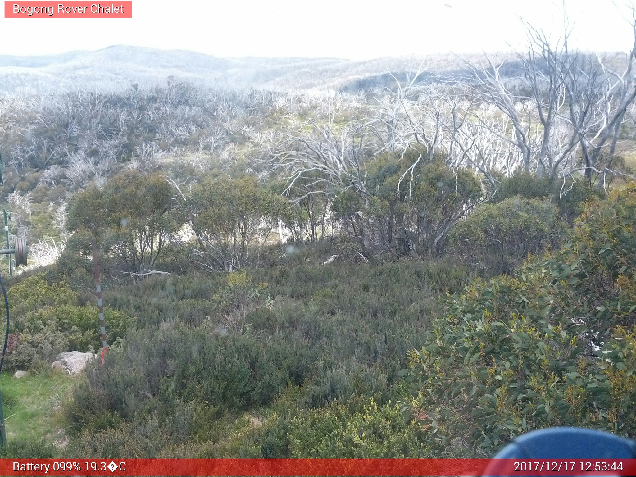 Bogong Web Cam 12:53pm Sunday 17th of December 2017