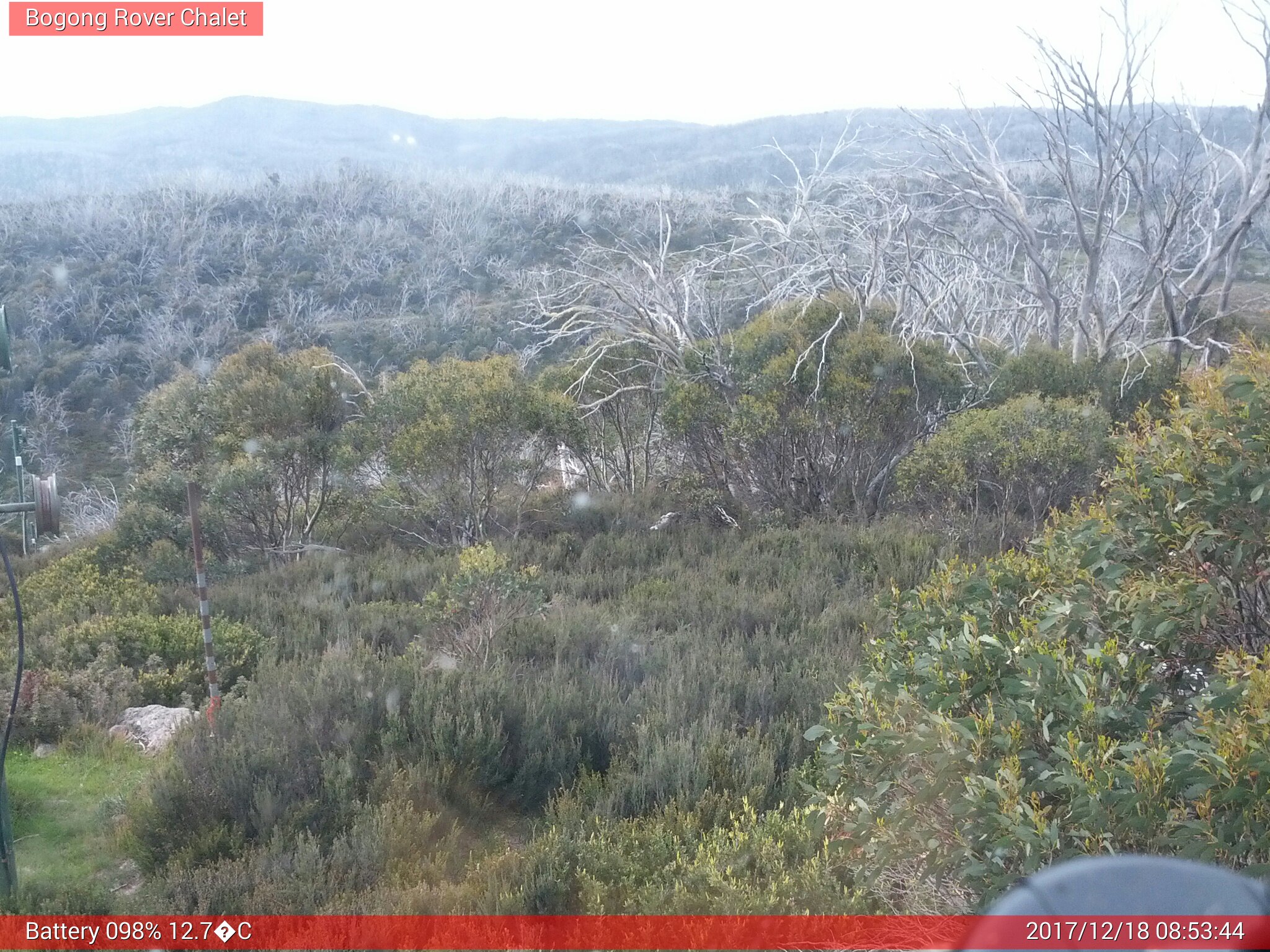 Bogong Web Cam 8:53am Monday 18th of December 2017