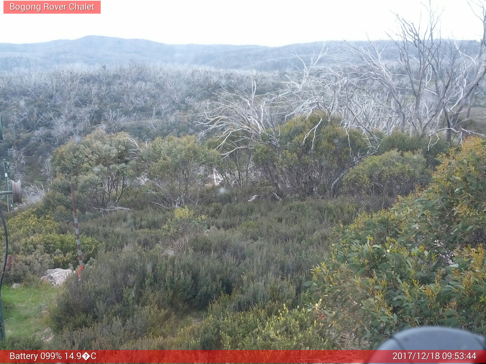 Bogong Web Cam 9:53am Monday 18th of December 2017