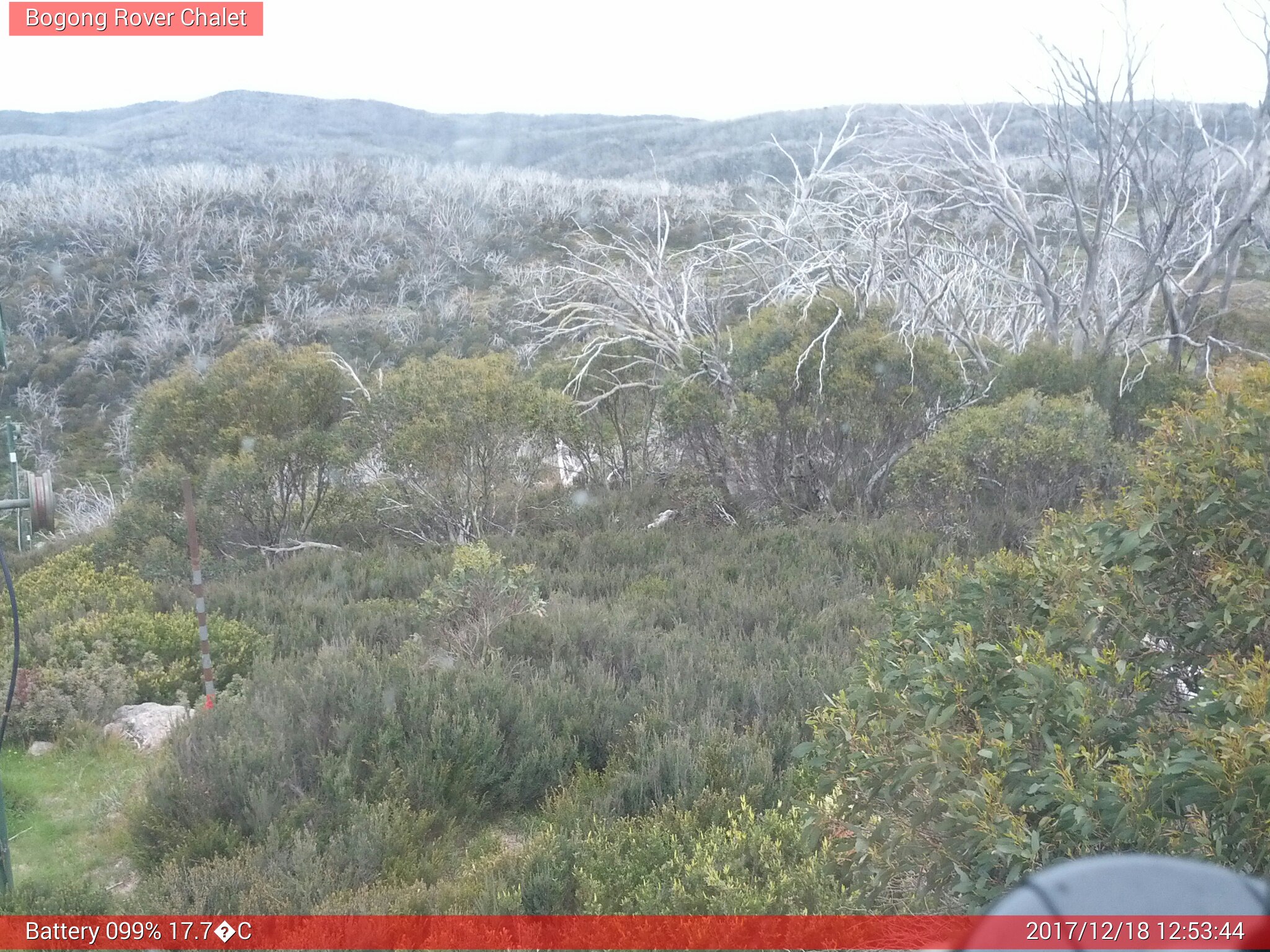 Bogong Web Cam 12:53pm Monday 18th of December 2017