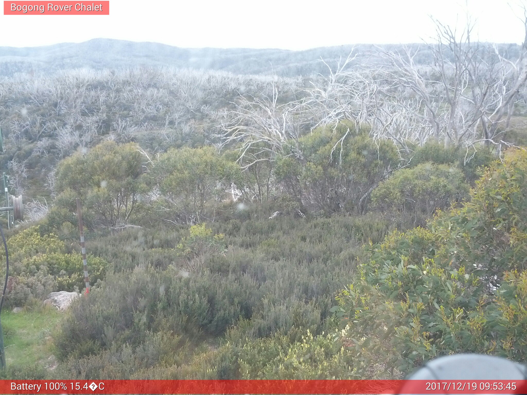 Bogong Web Cam 9:53am Tuesday 19th of December 2017