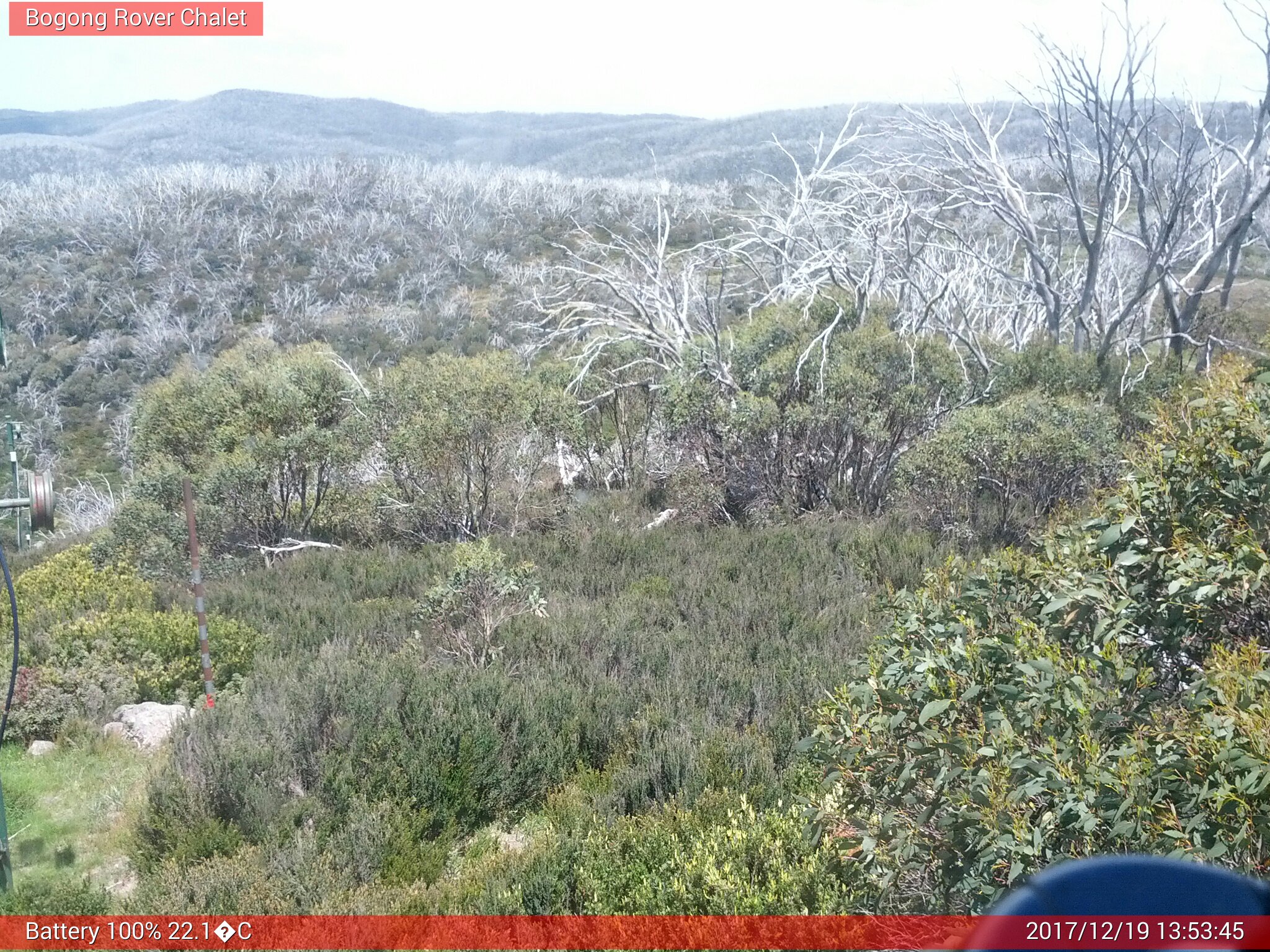 Bogong Web Cam 1:53pm Tuesday 19th of December 2017