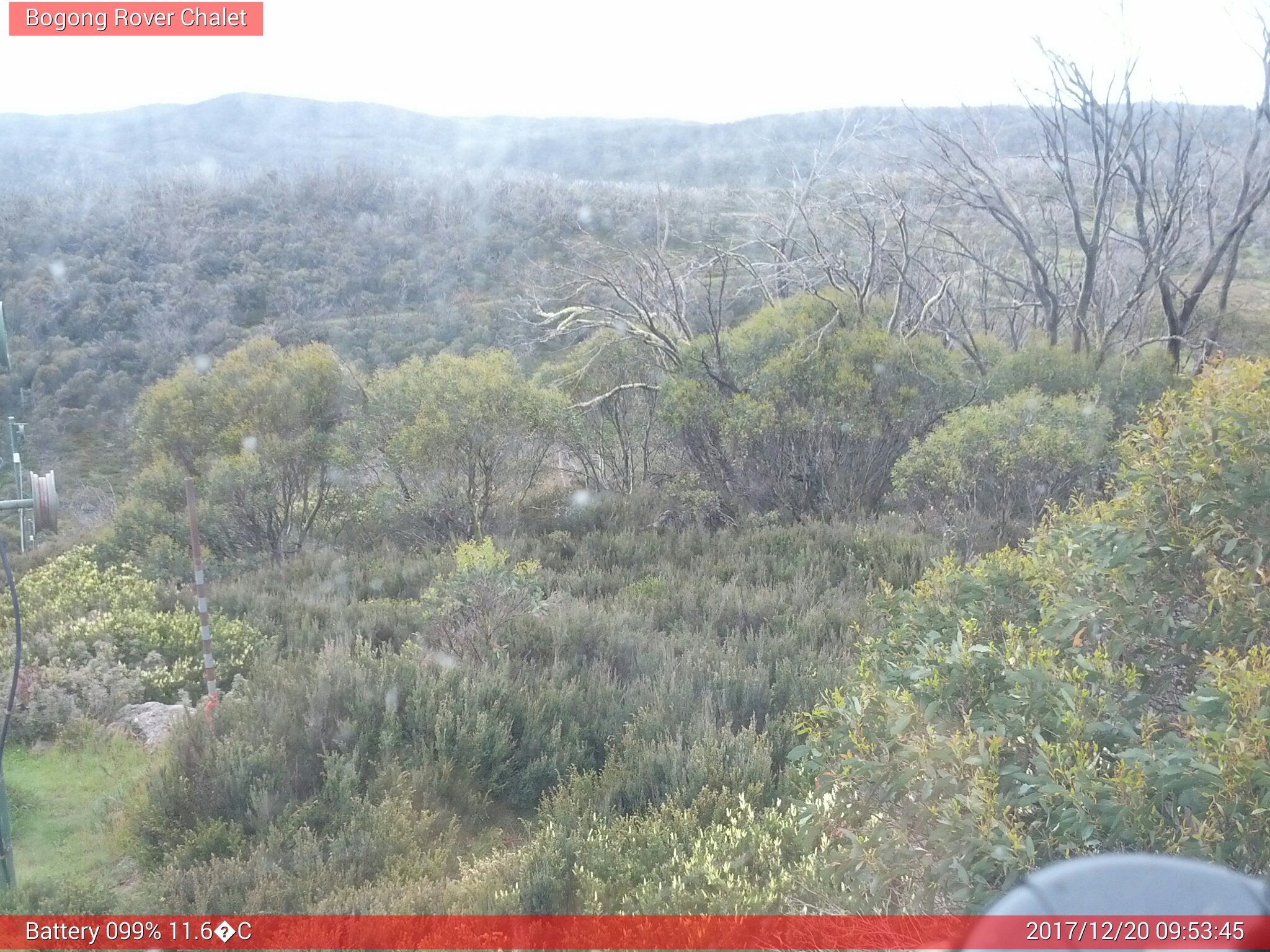 Bogong Web Cam 9:53am Wednesday 20th of December 2017