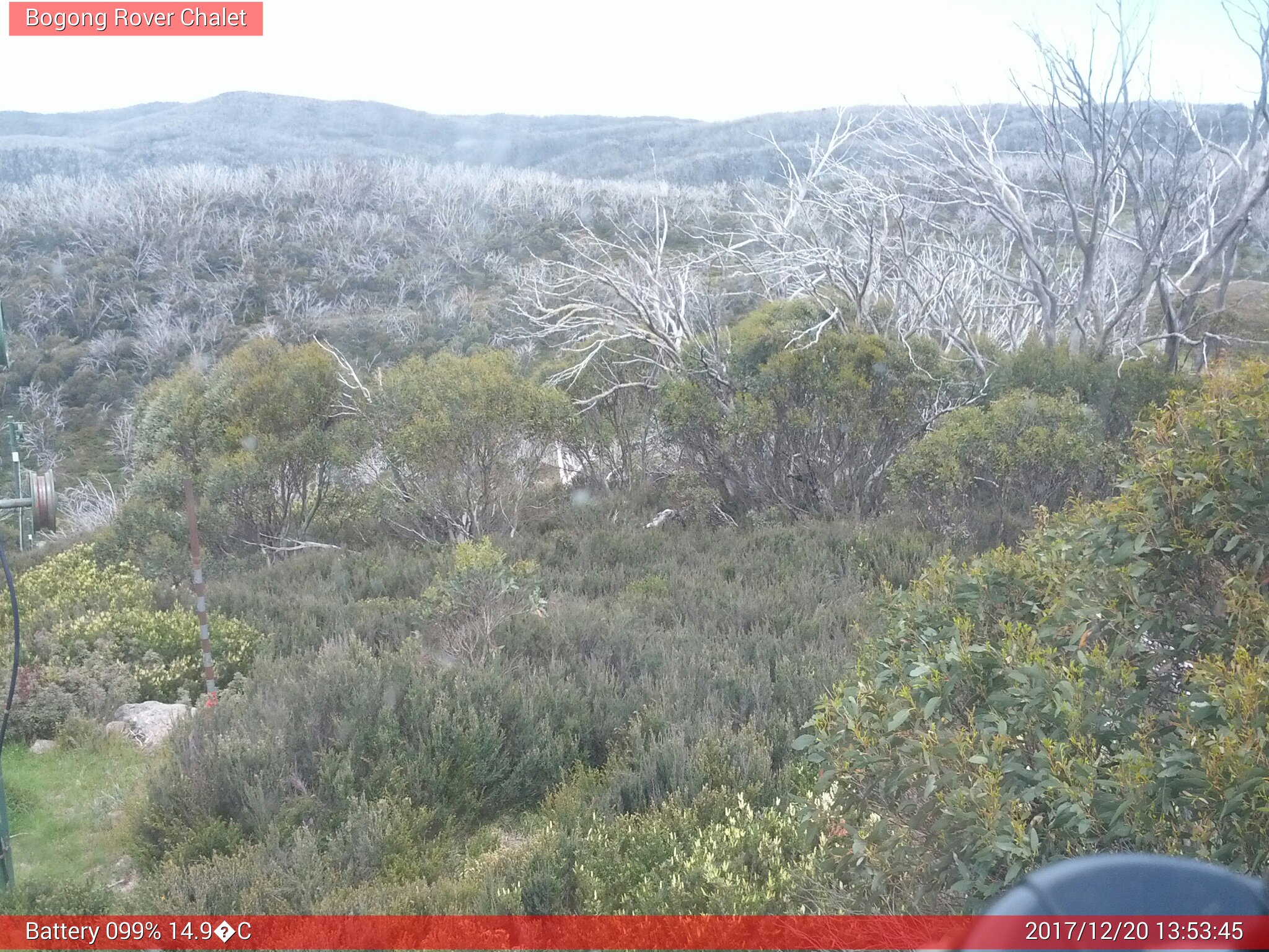 Bogong Web Cam 1:53pm Wednesday 20th of December 2017