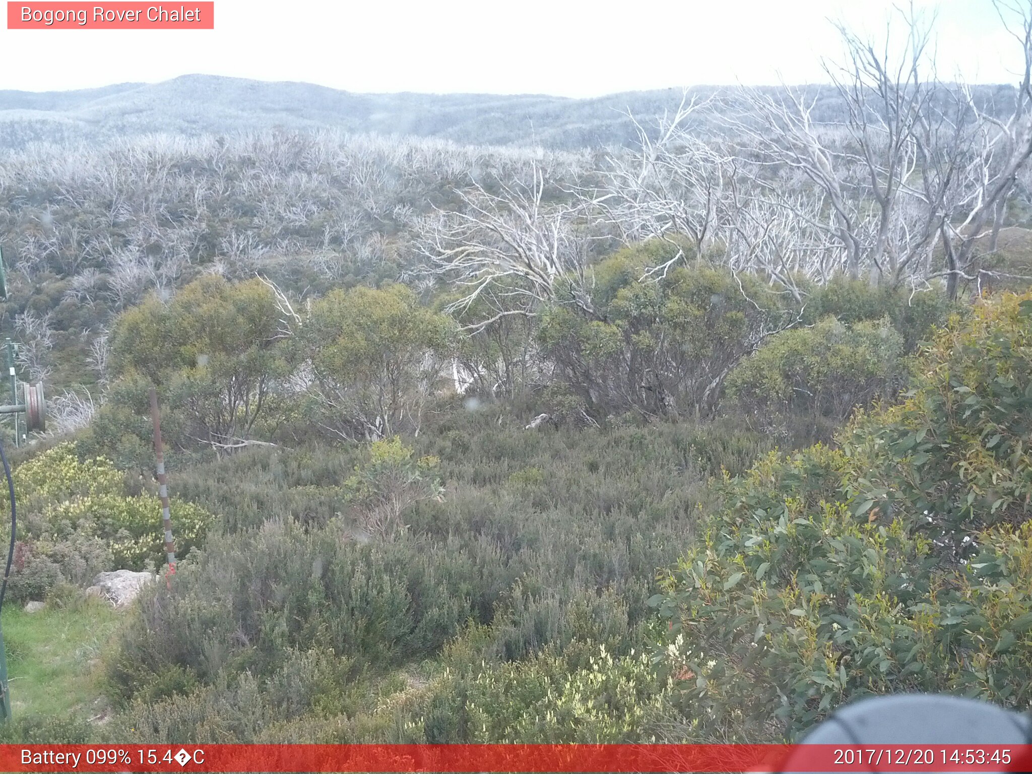 Bogong Web Cam 2:53pm Wednesday 20th of December 2017