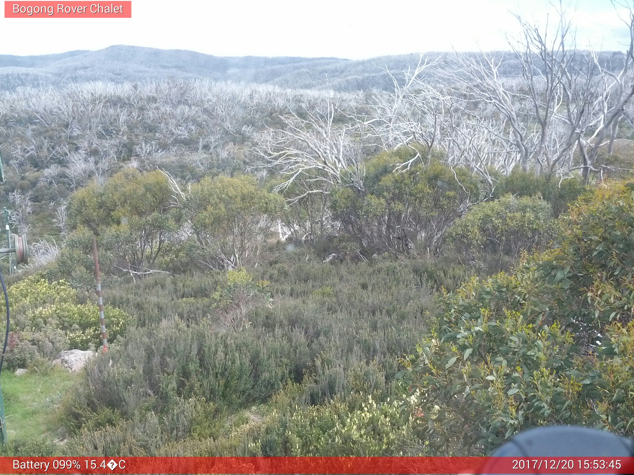 Bogong Web Cam 3:53pm Wednesday 20th of December 2017