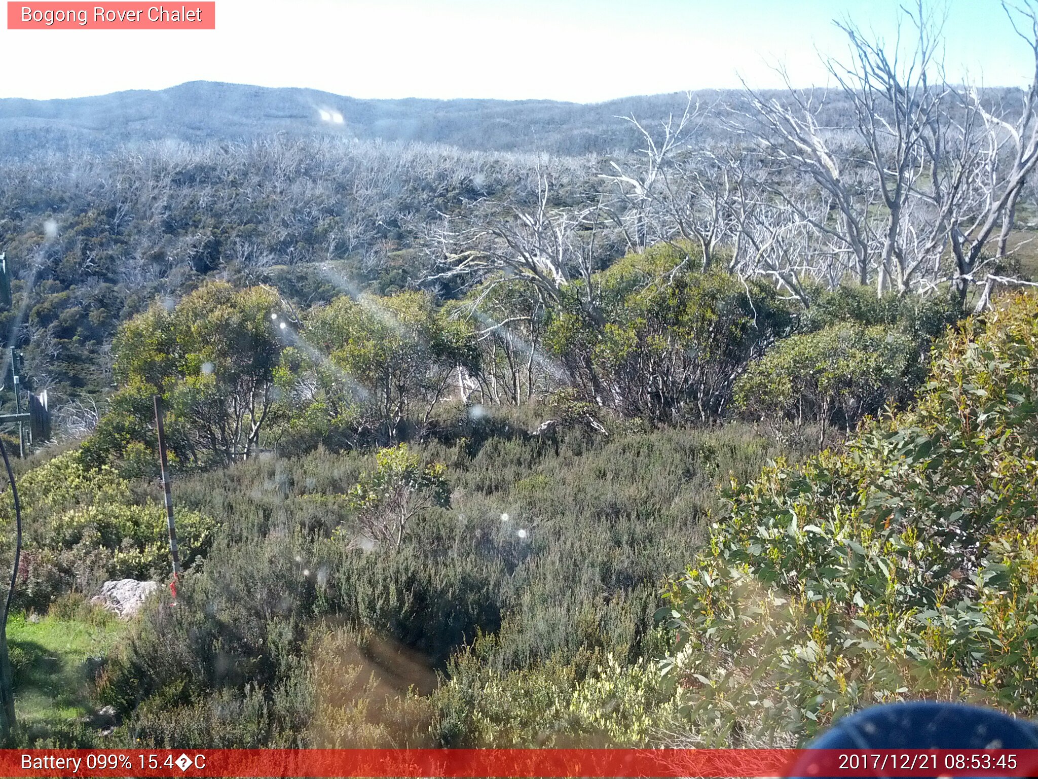 Bogong Web Cam 8:53am Thursday 21st of December 2017