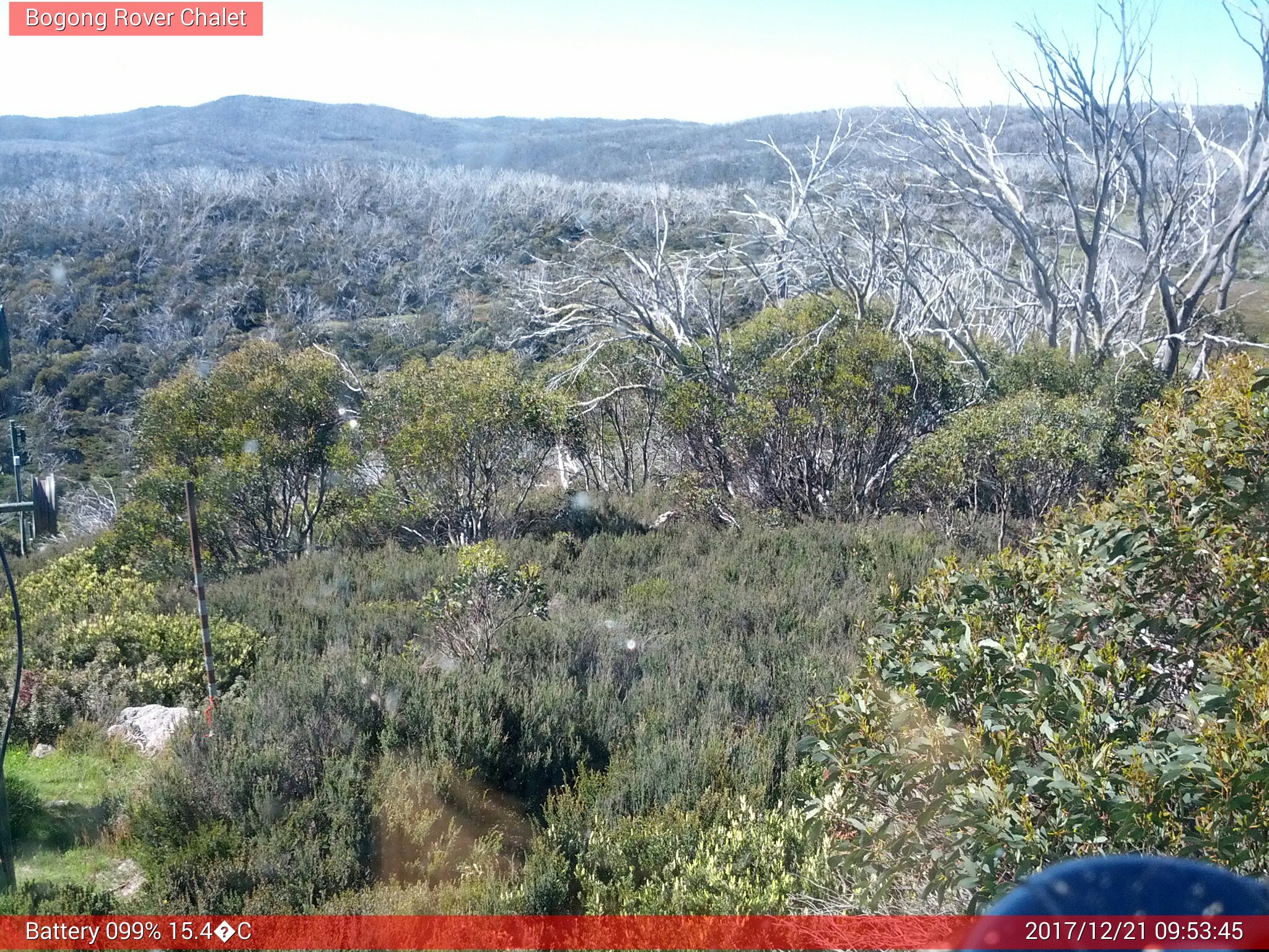 Bogong Web Cam 9:53am Thursday 21st of December 2017