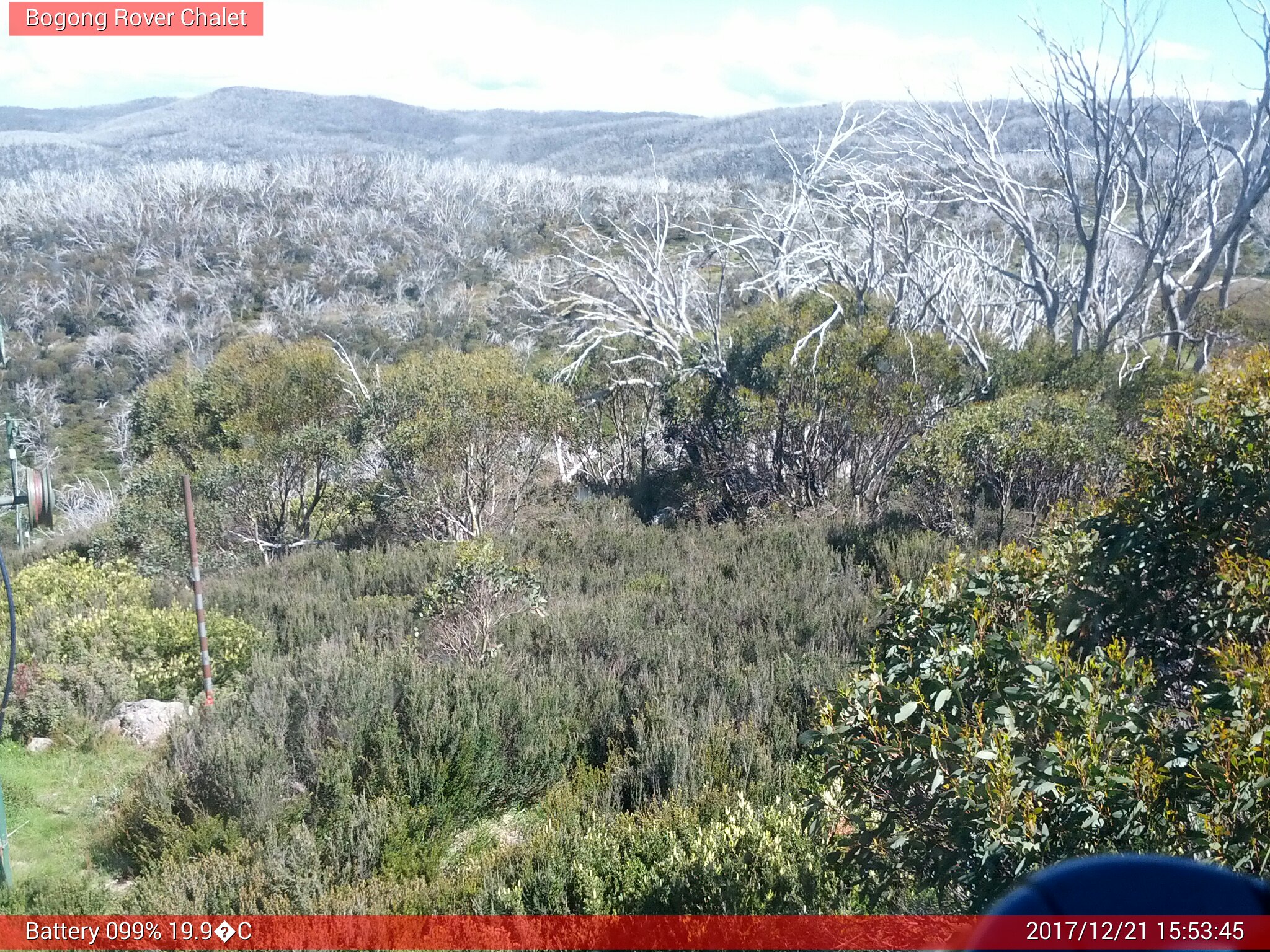 Bogong Web Cam 3:53pm Thursday 21st of December 2017