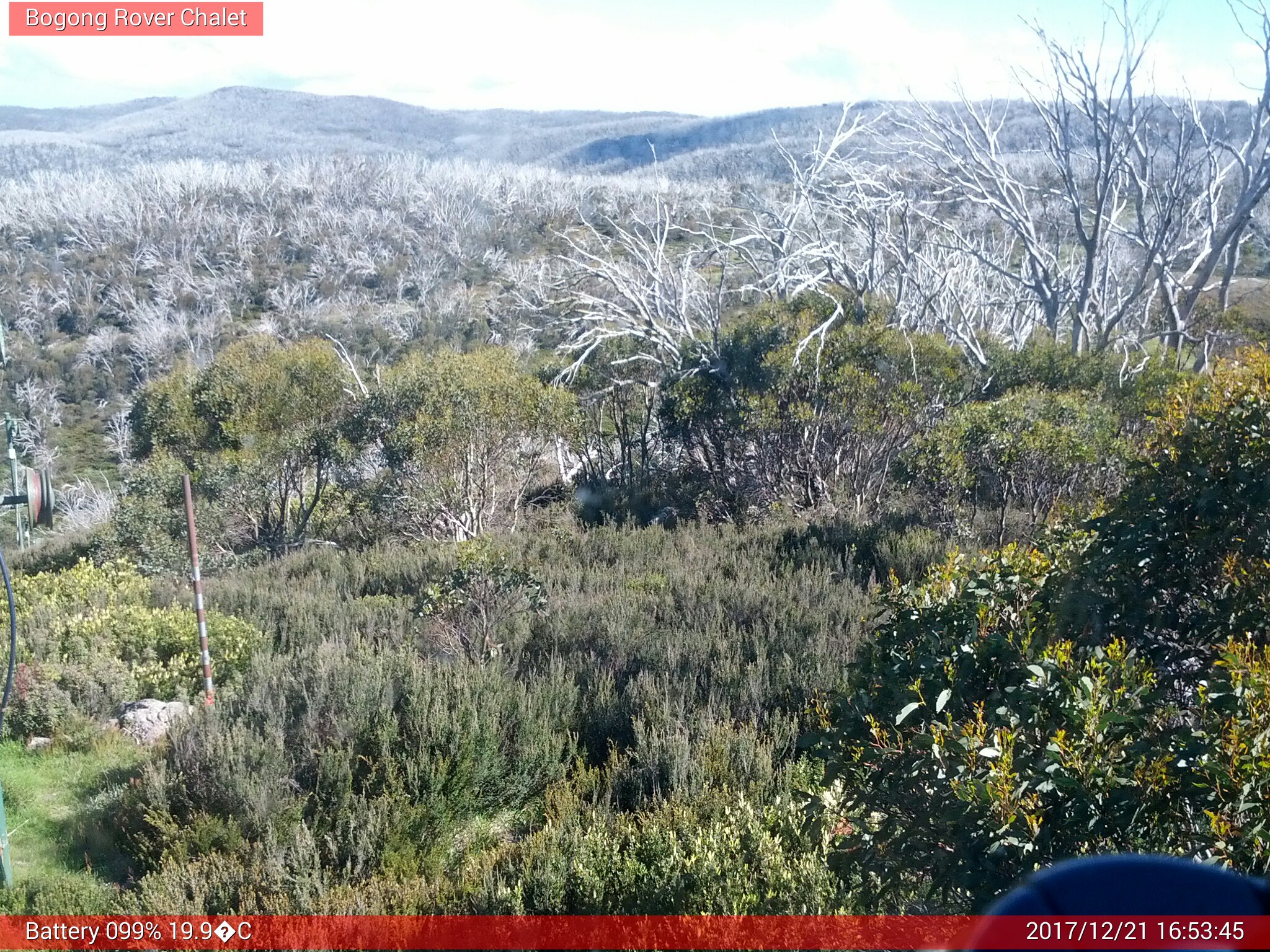 Bogong Web Cam 4:53pm Thursday 21st of December 2017