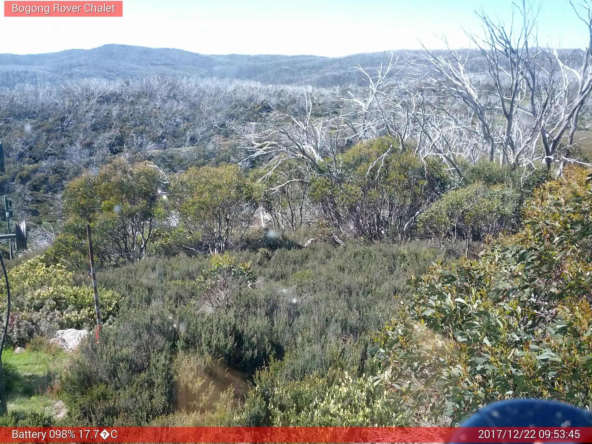 Bogong Web Cam 9:53am Friday 22nd of December 2017