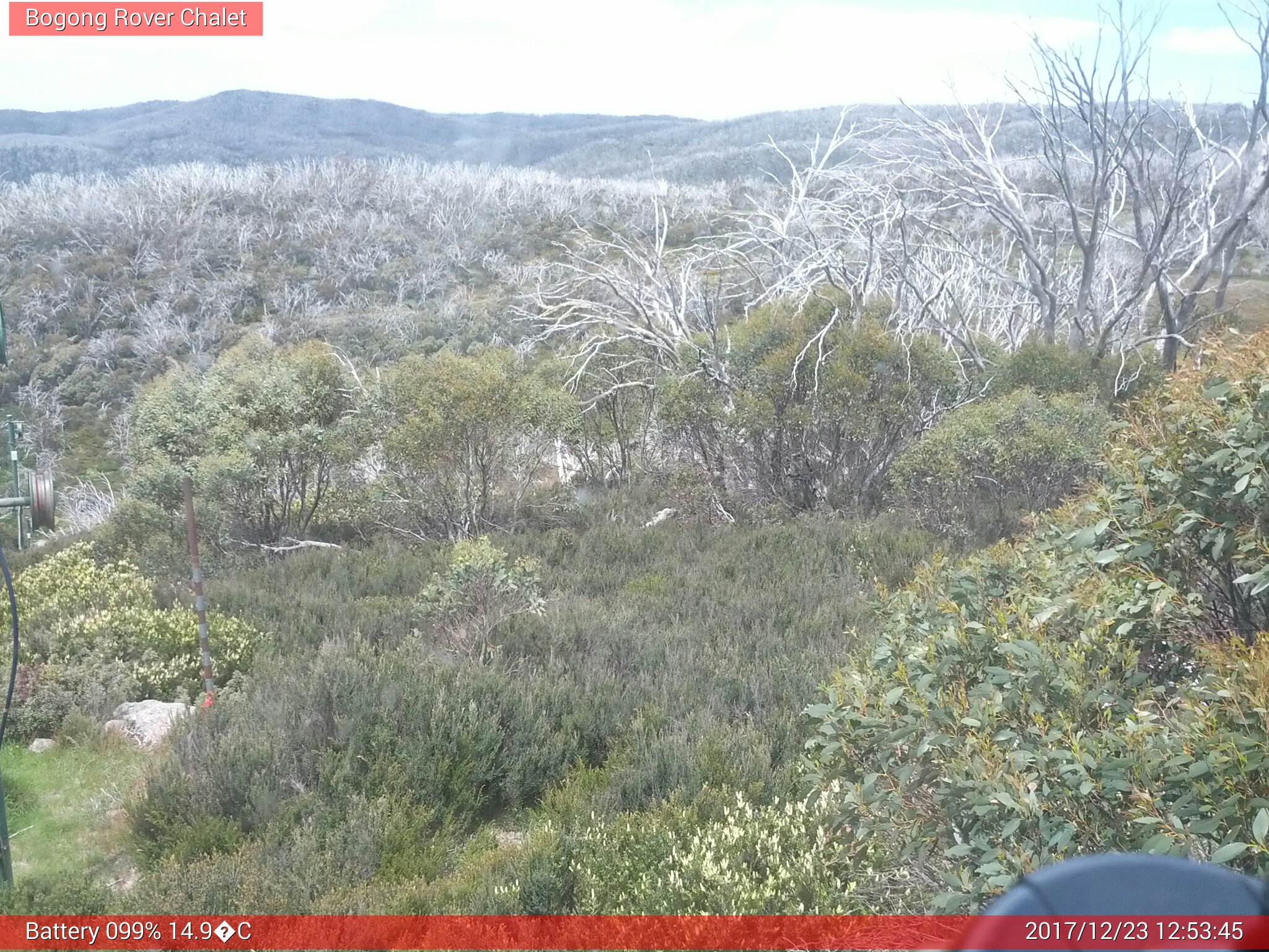 Bogong Web Cam 12:53pm Saturday 23rd of December 2017