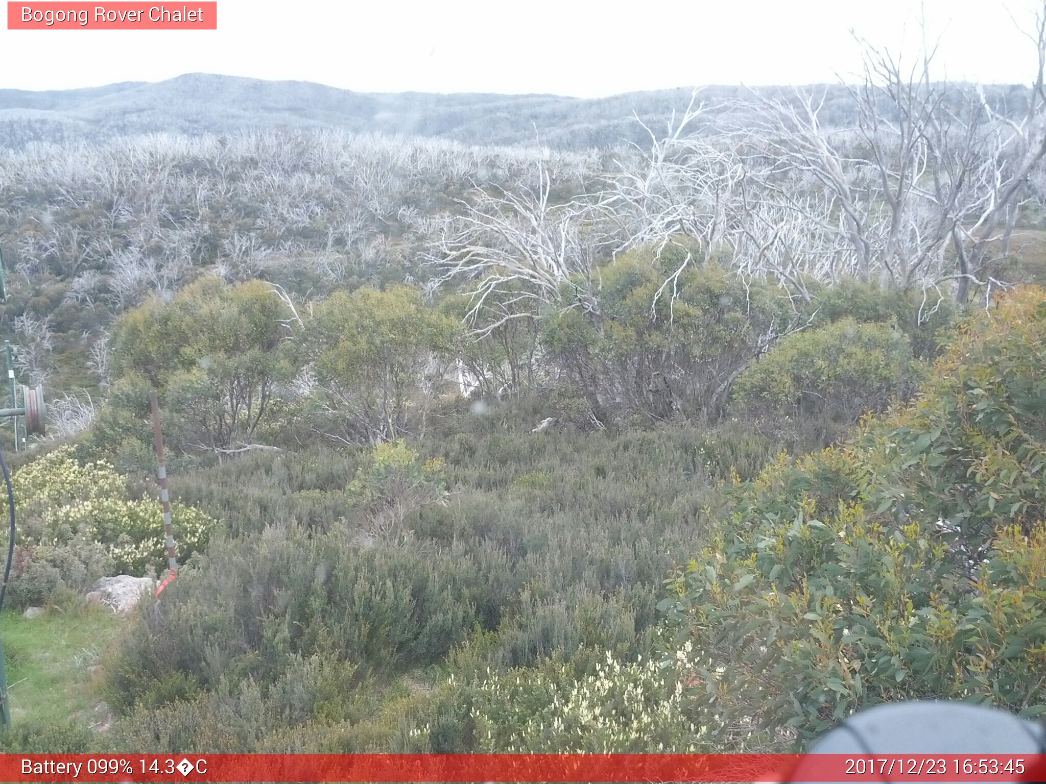 Bogong Web Cam 4:53pm Saturday 23rd of December 2017