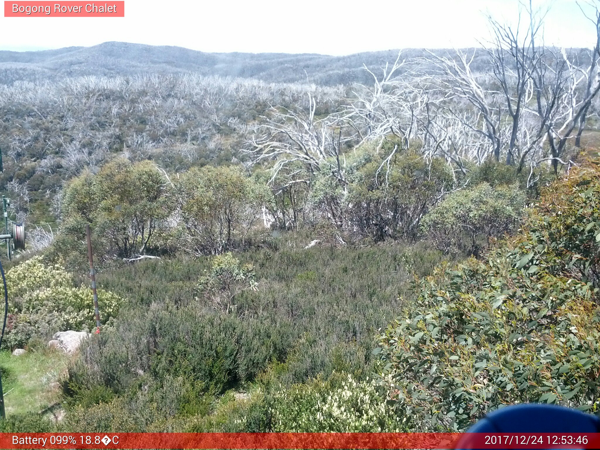 Bogong Web Cam 12:53pm Sunday 24th of December 2017