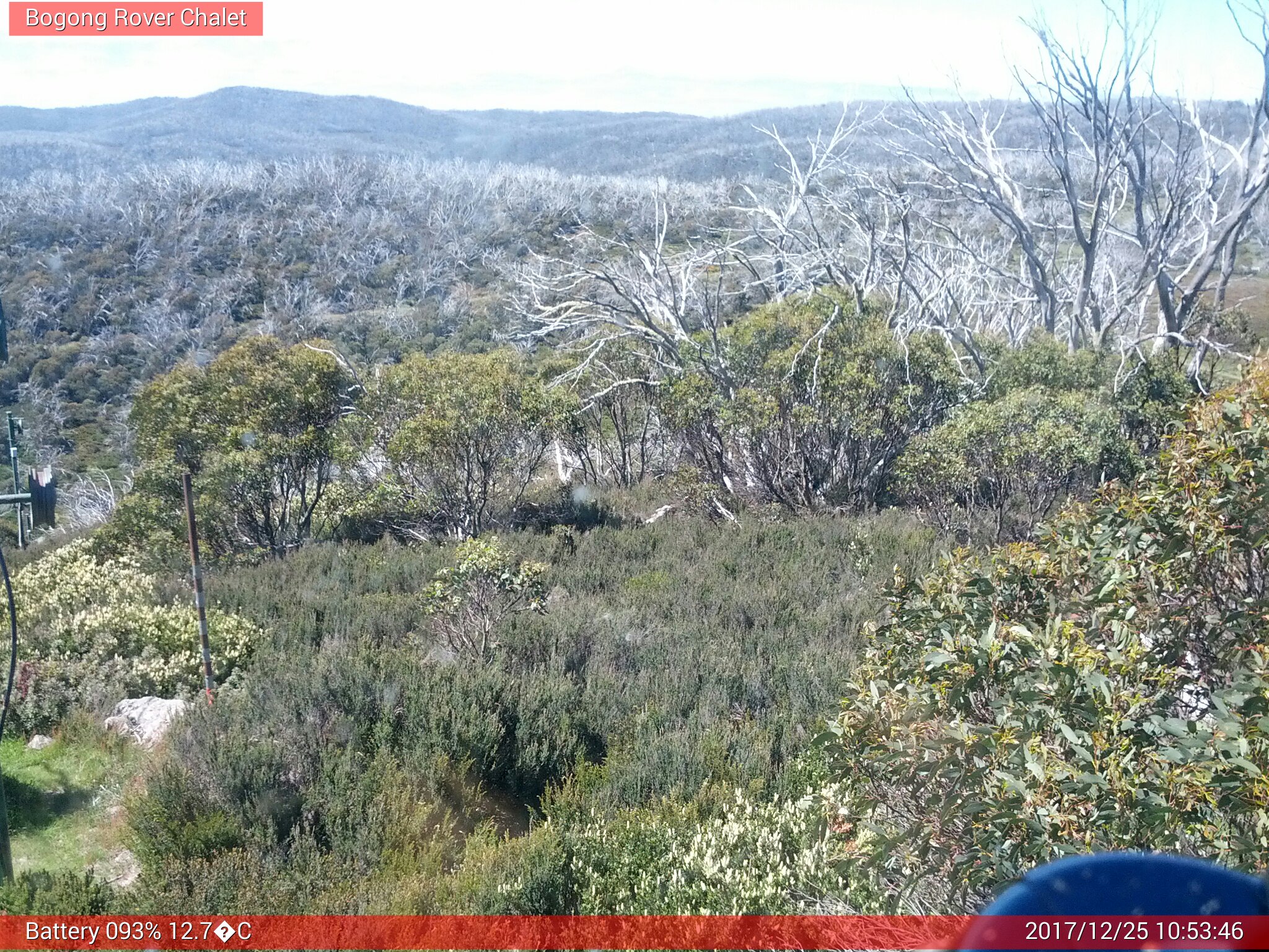 Bogong Web Cam 10:53am Monday 25th of December 2017