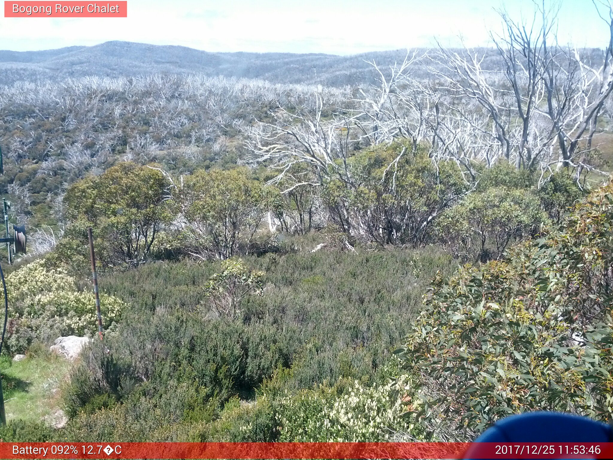 Bogong Web Cam 11:53am Monday 25th of December 2017