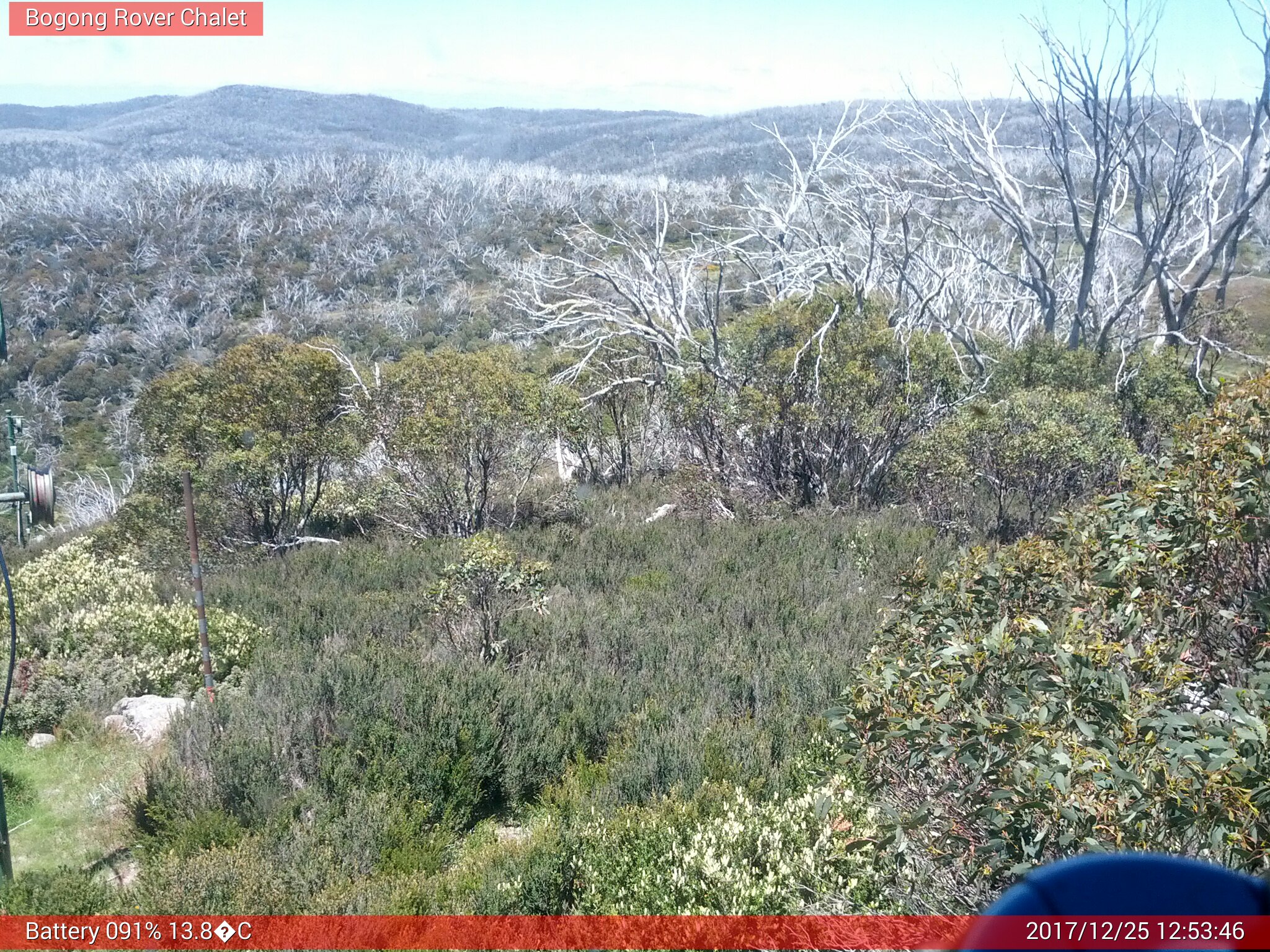 Bogong Web Cam 12:53pm Monday 25th of December 2017