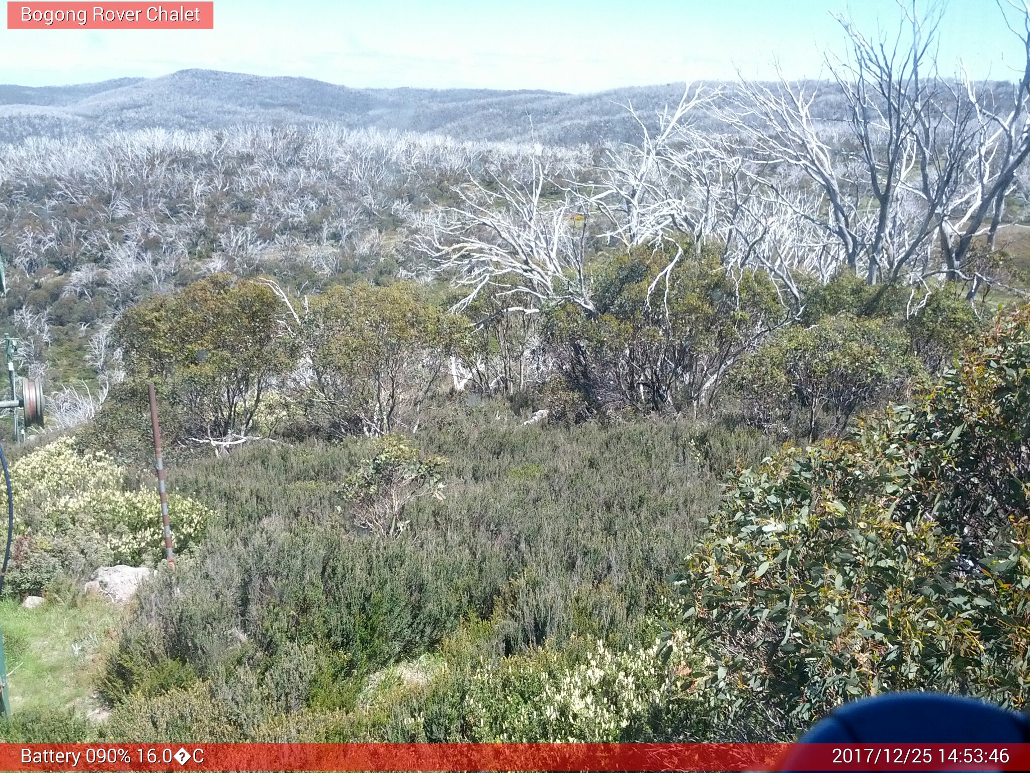 Bogong Web Cam 2:53pm Monday 25th of December 2017