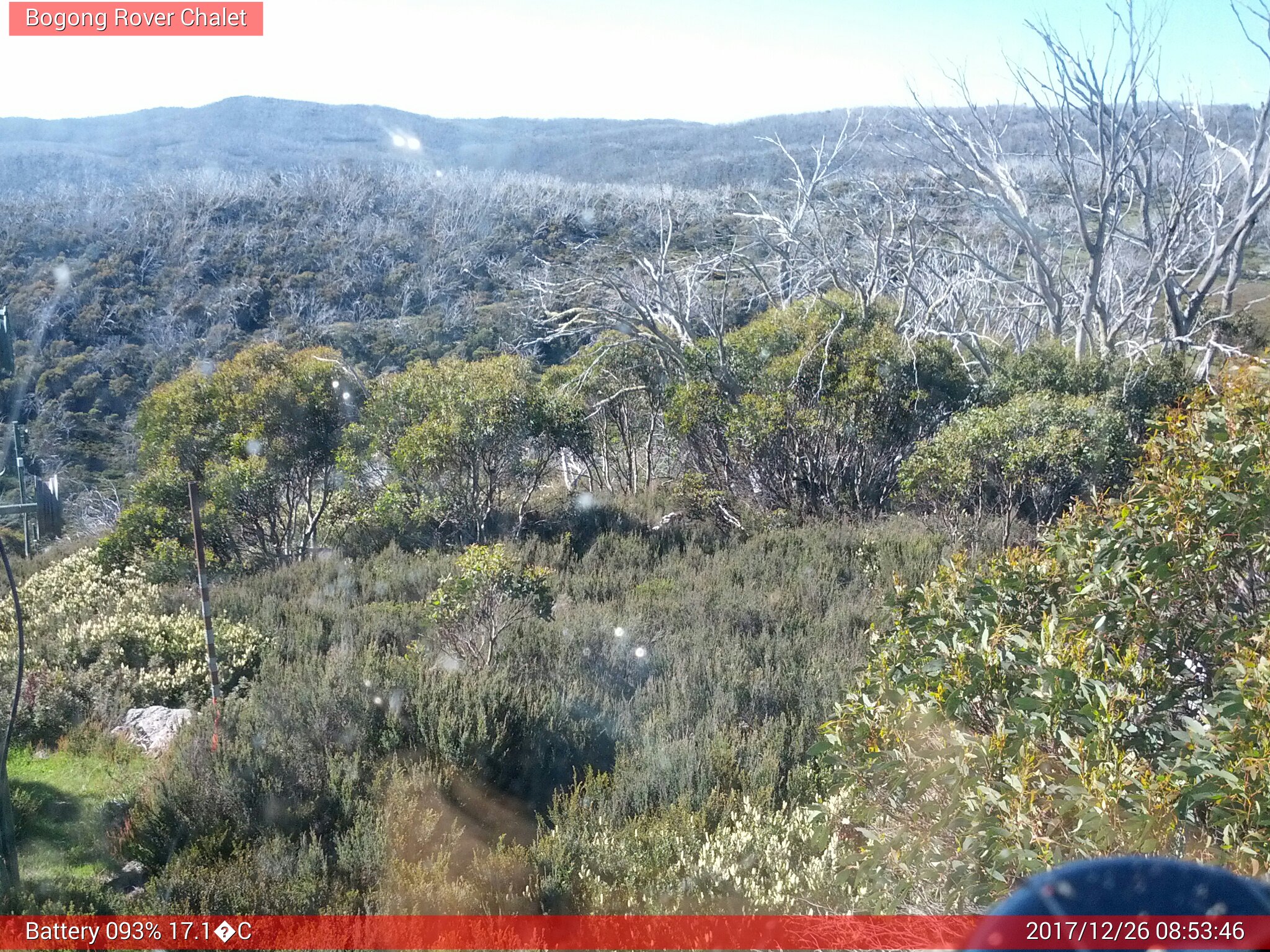 Bogong Web Cam 8:53am Tuesday 26th of December 2017