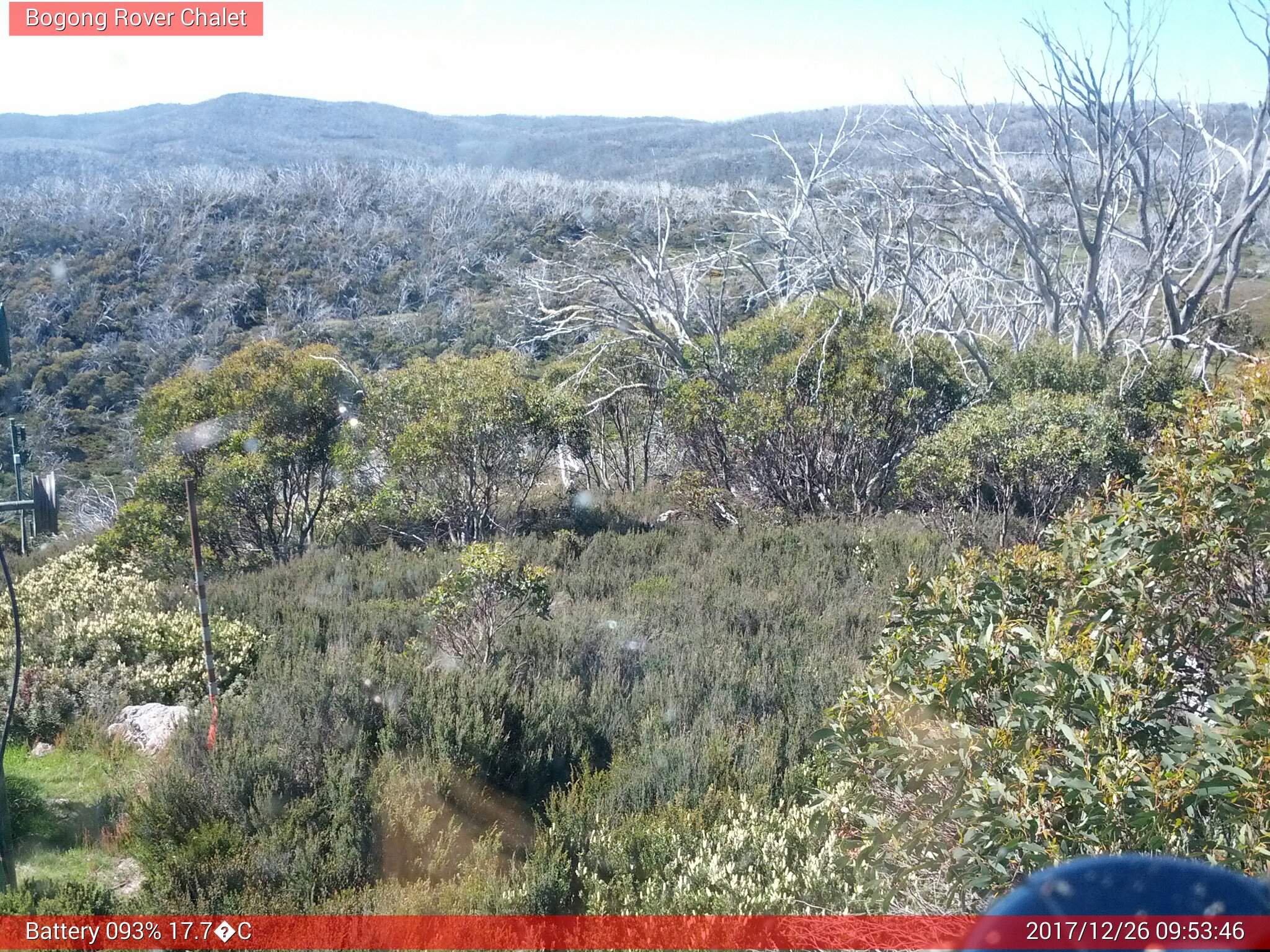 Bogong Web Cam 9:53am Tuesday 26th of December 2017